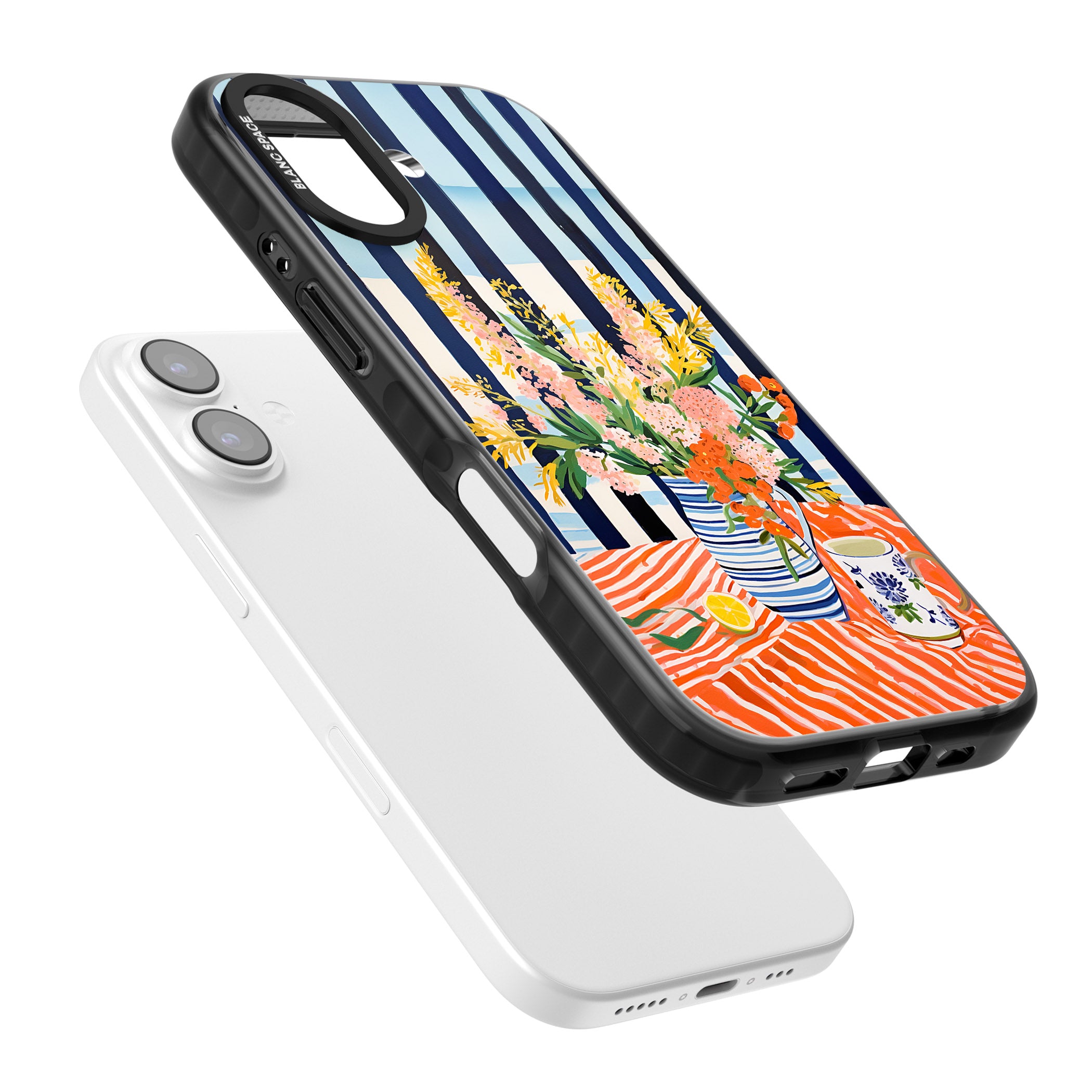 Seaside Flowers iPhone 17 Impact Black Phone Case Colours