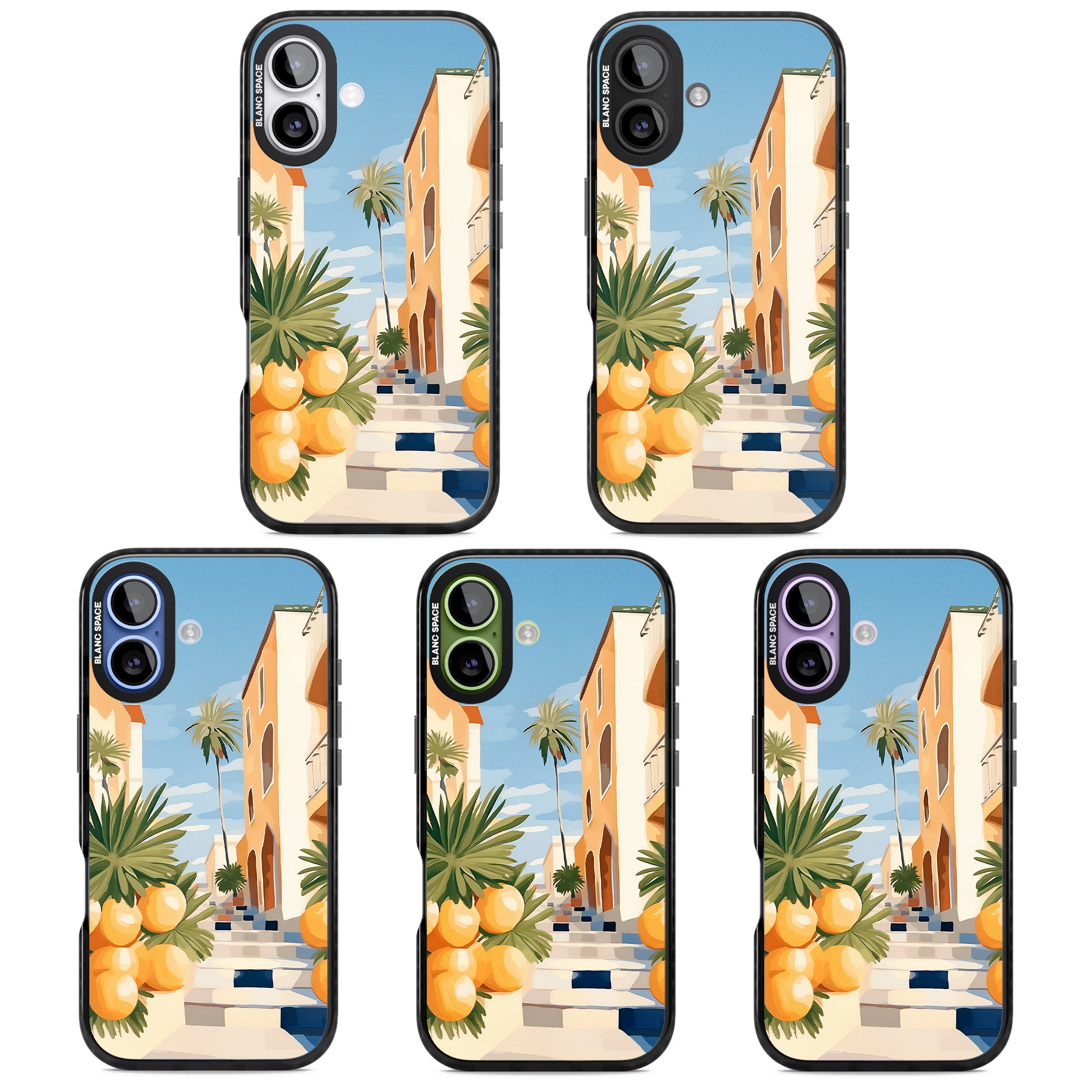 Mediterranean Village iPhone 17 Impact Black Phone Case APT Impact Protection