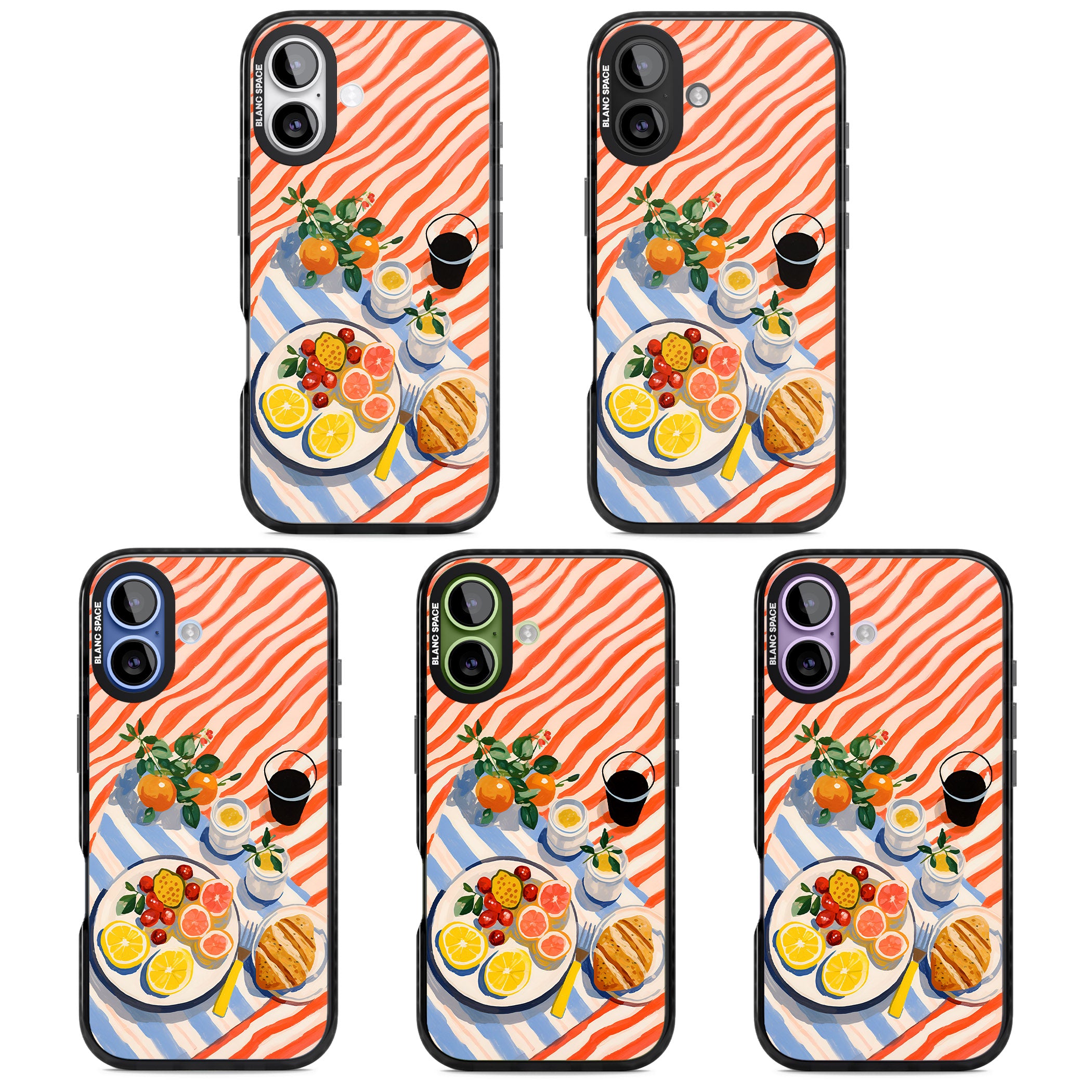 Citrus Picnic iPhone 17 Impact Black Phone Case APT Impact Protection