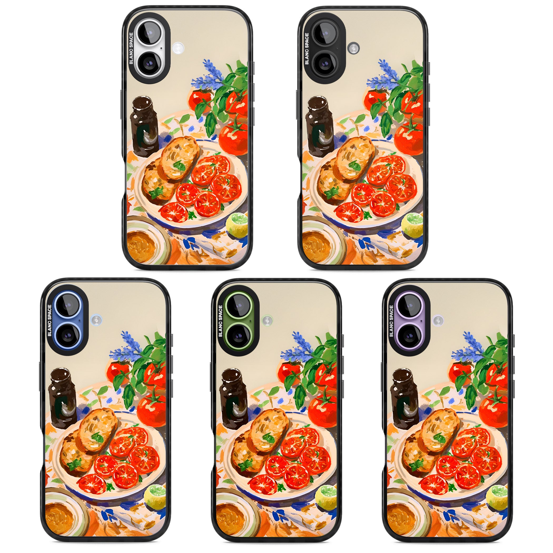 Bruschetta & Tomatoes iPhone 17 Impact Black Phone Case APT Impact Protection