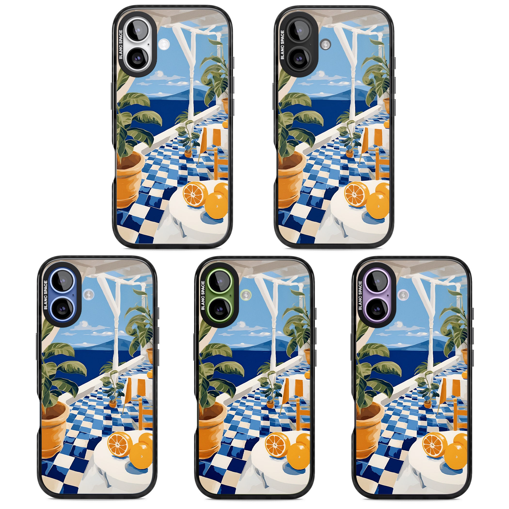 Greek Balcony iPhone 17 Impact Black Phone Case APT Impact Protection