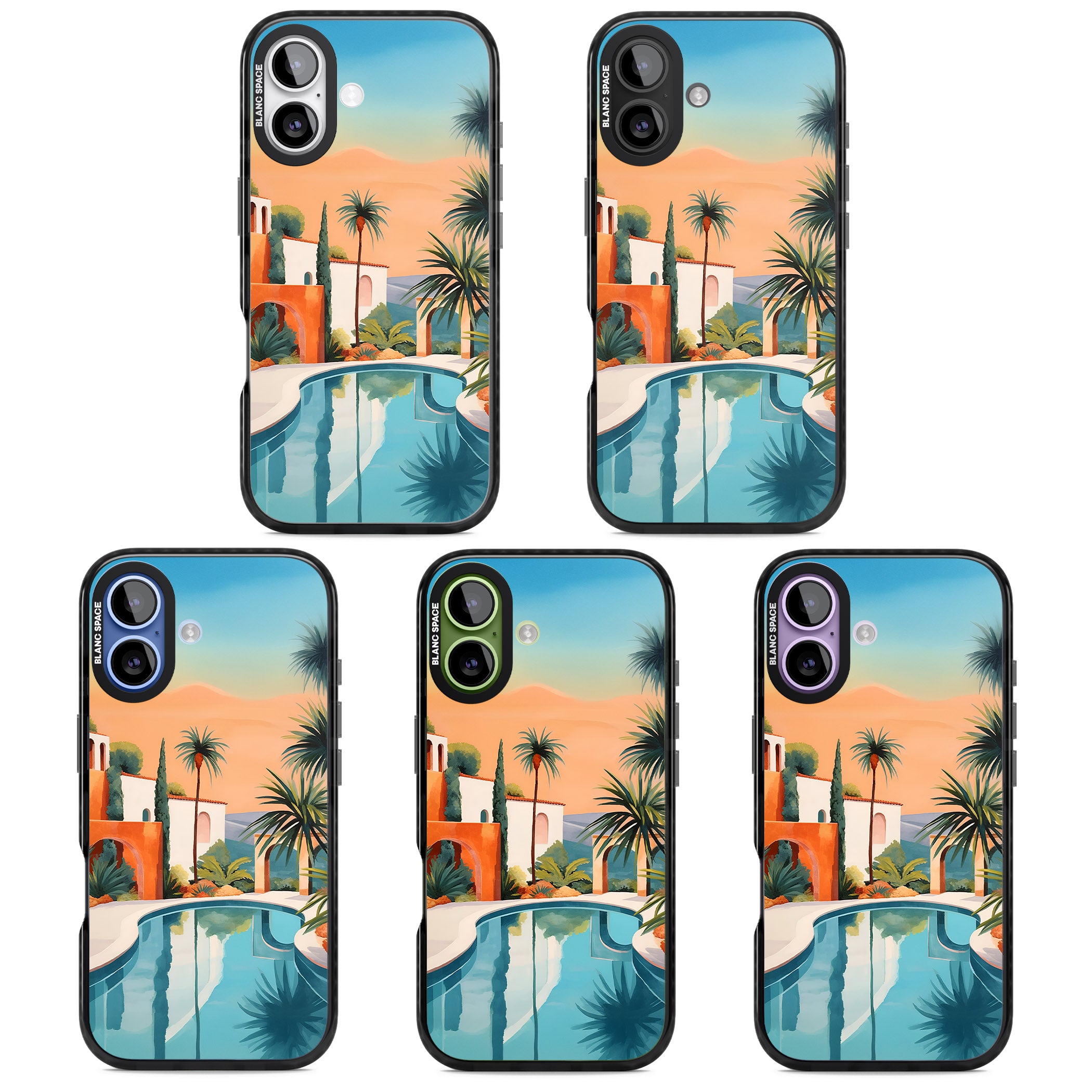 Villa Sunset iPhone 17 Impact Black Phone Case APT Impact Protection