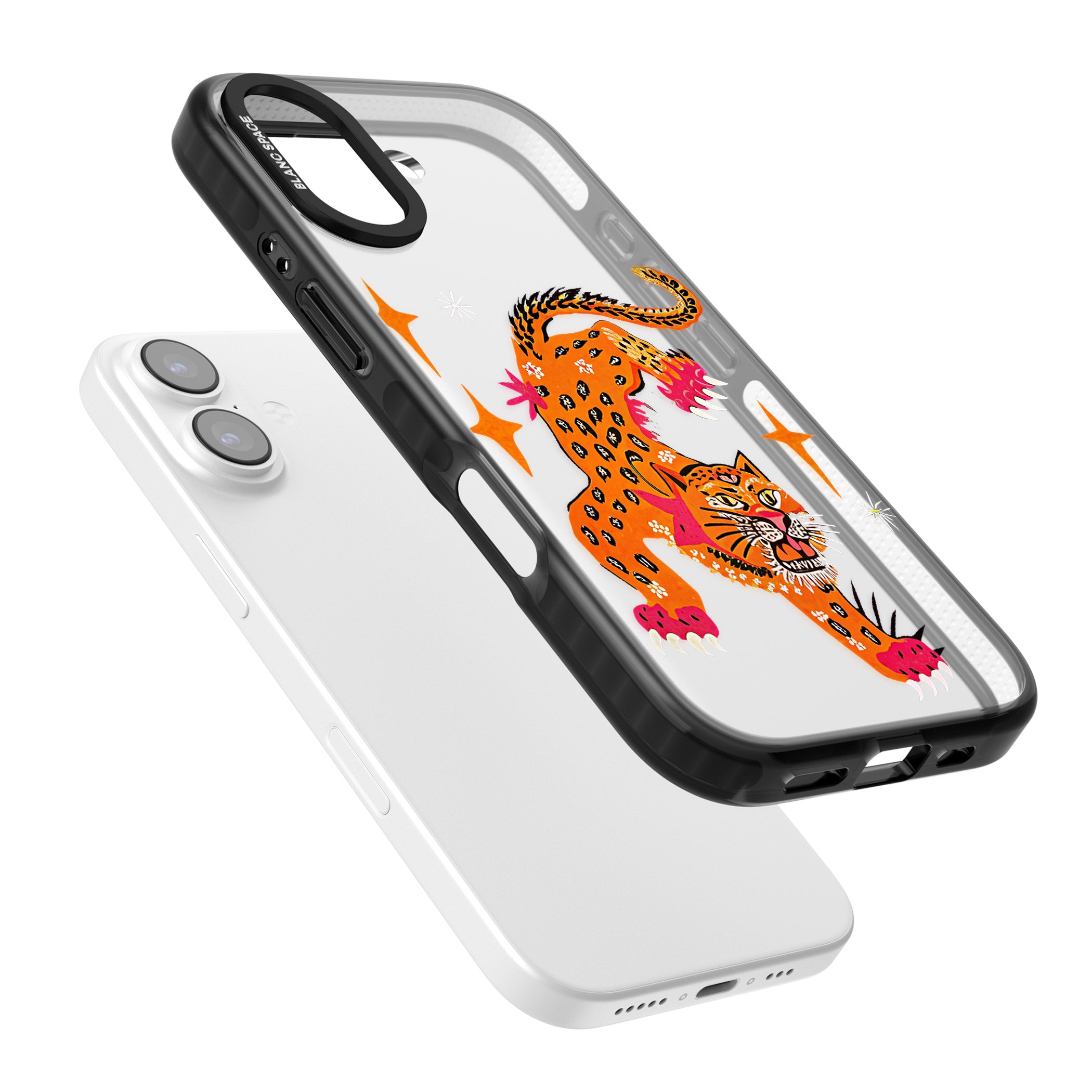 Fierce Jaguar Clear iPhone 17 Impact Black Phone Case Colours
