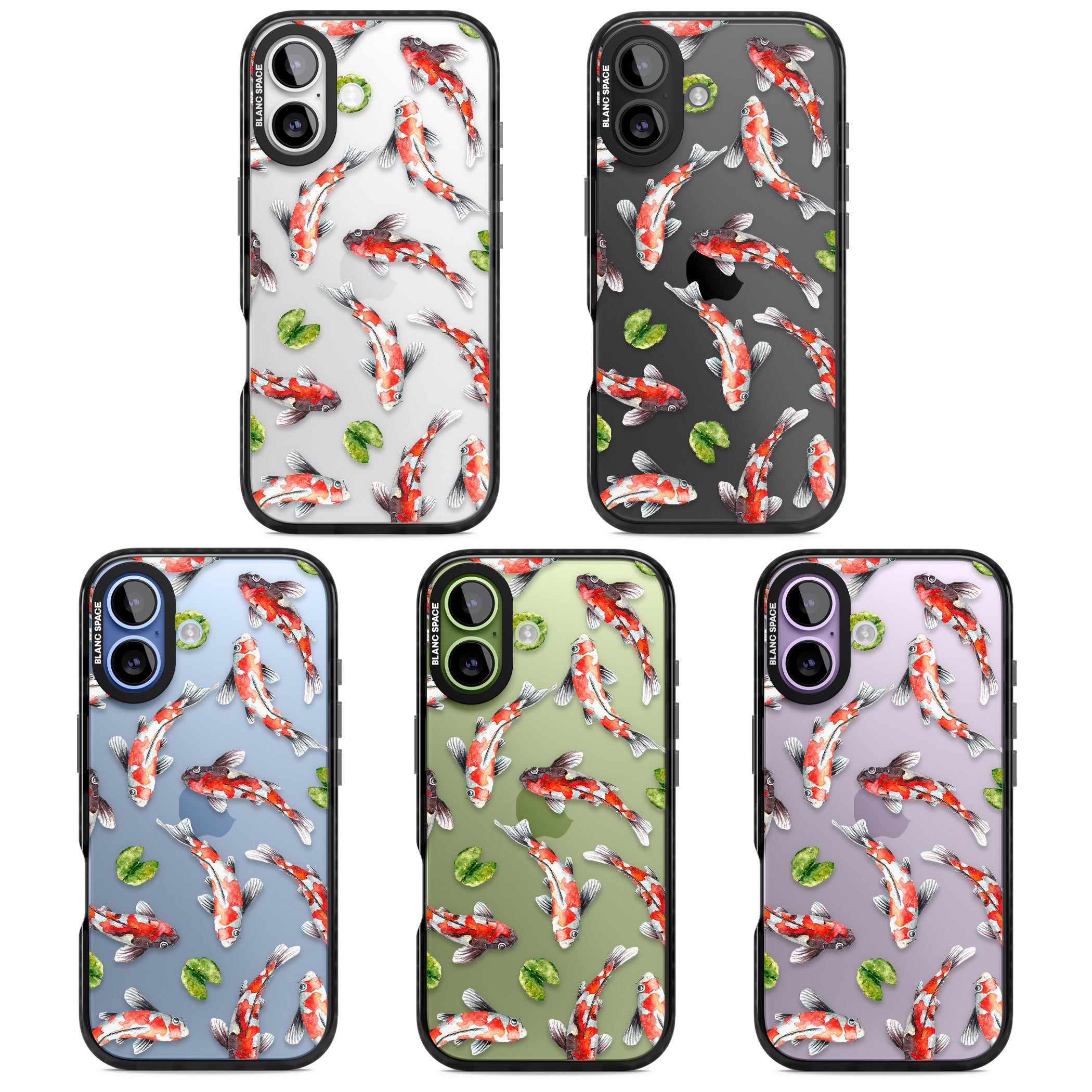 Koi Fish Watercolour iPhone 17 Impact Black Phone Case APT Impact Protection