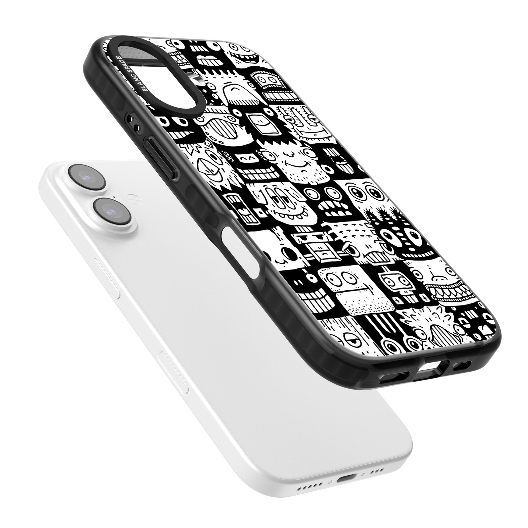 Checkerboard Heads iPhone 17 Impact Black Phone Case Colours