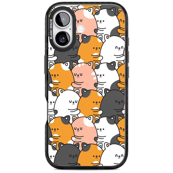 Spooning Cats Kawaii Pattern