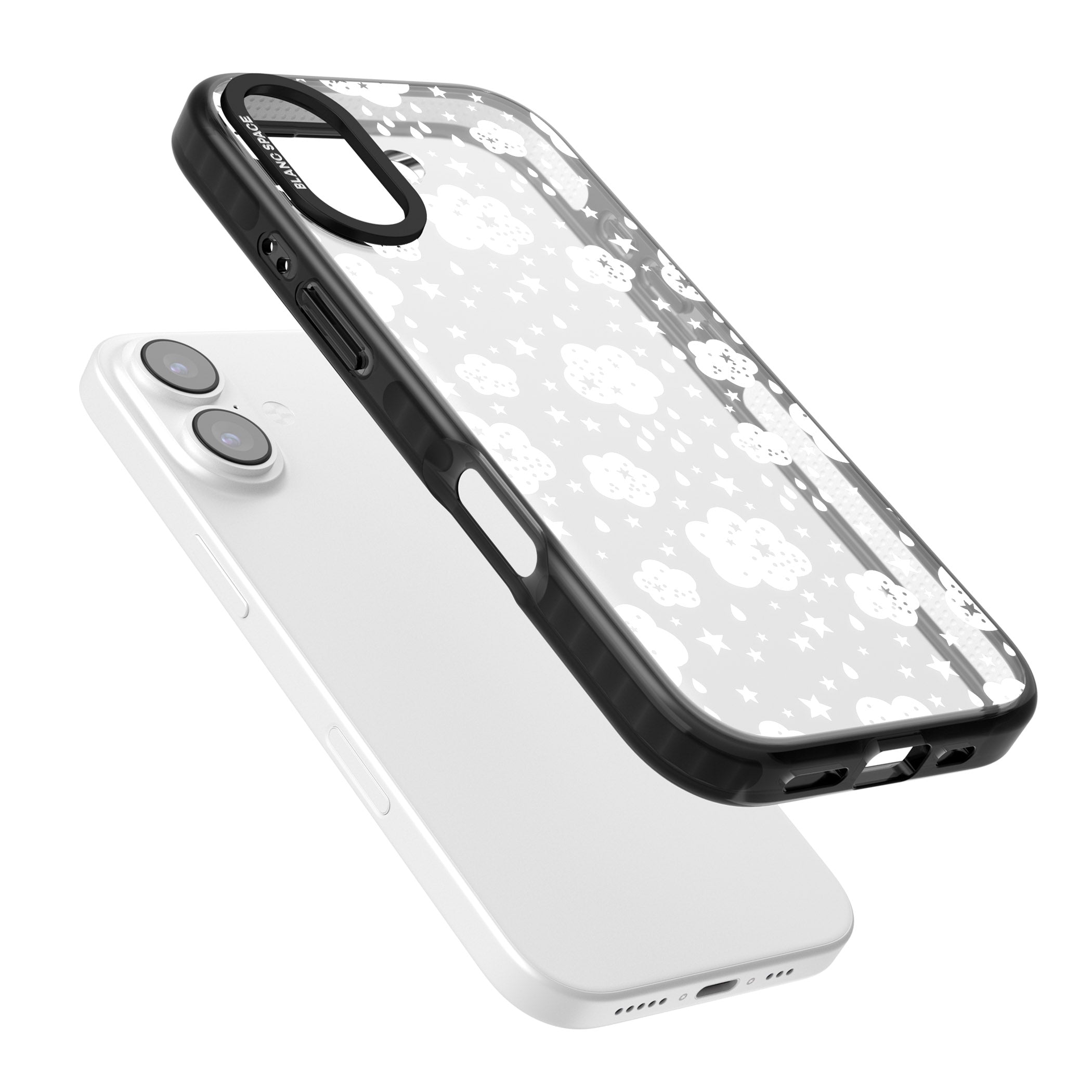 Starry Rain Clouds iPhone 17 Impact Black Phone Case Colours