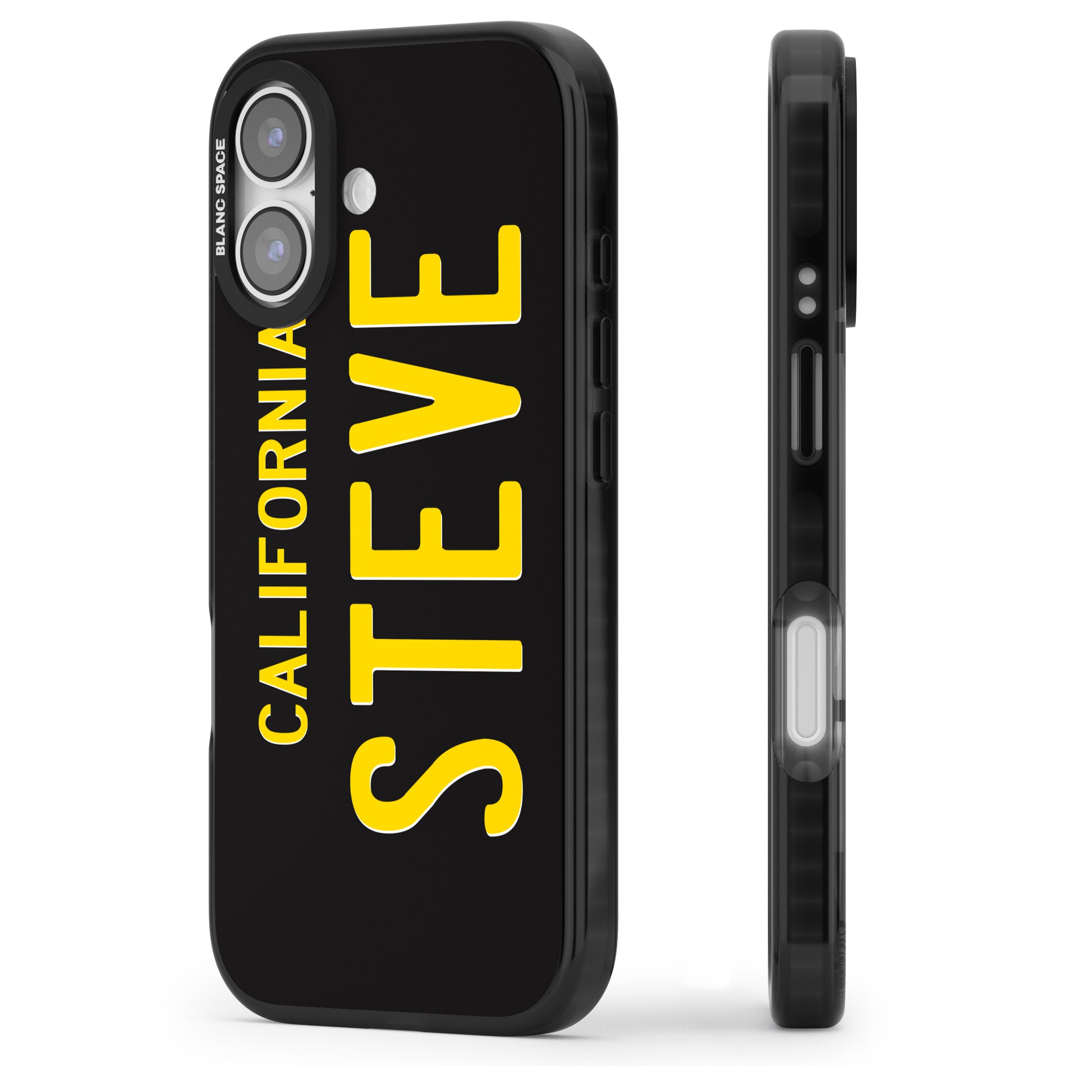 Personalised Vintage California License Plate iPhone 17 Impact Black Phone Case Side Profile