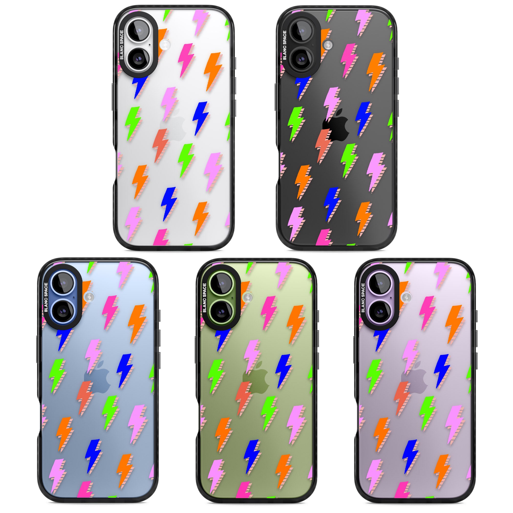 Rainbow Pop Lightning iPhone 17 Impact Black Phone Case APT Impact Protection