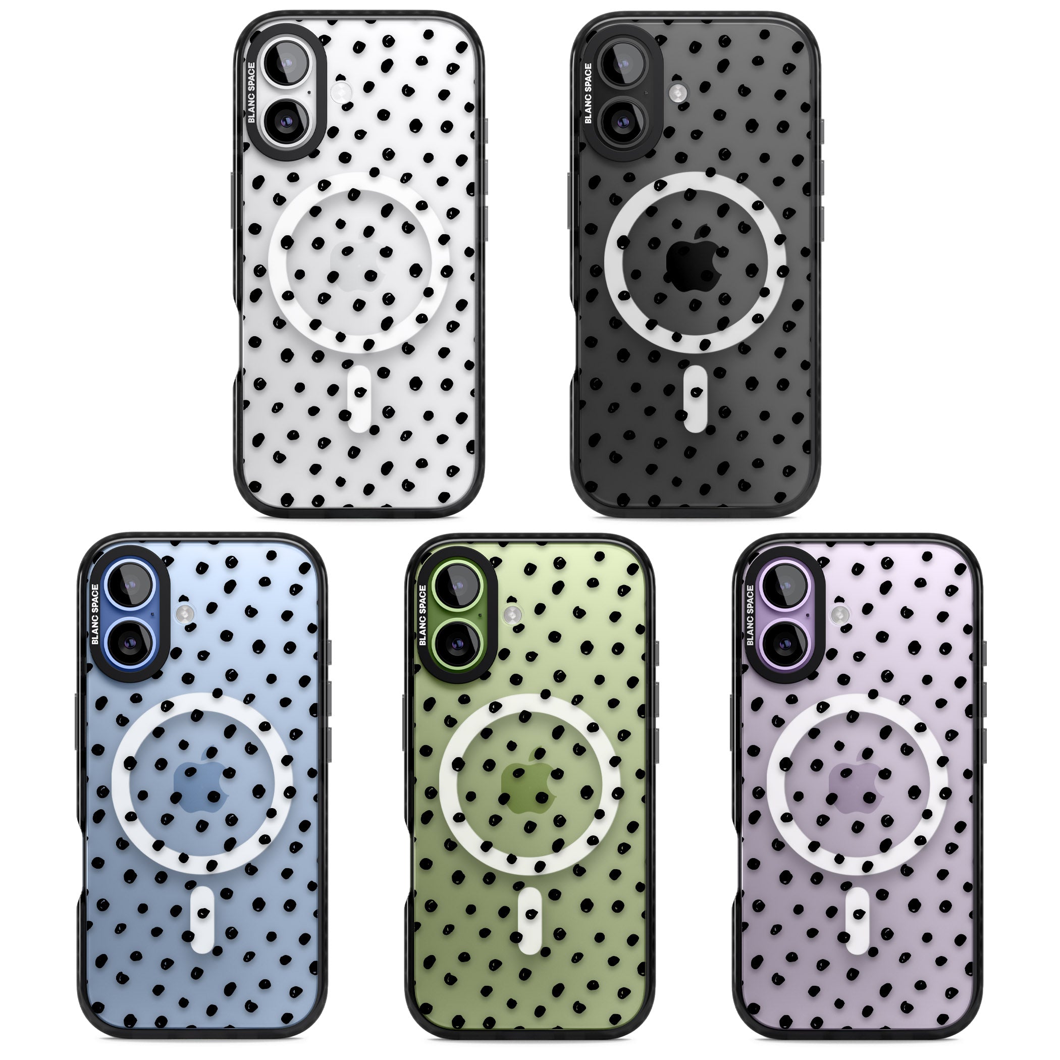 Messy Black Dot Pattern iPhone 17 Impact Pro Black Phone Case APT Impact Protection