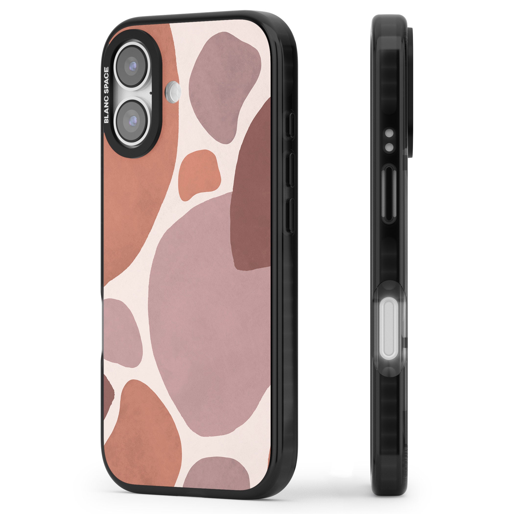 Terra Abstract iPhone 17 Impact Pro Black Phone Case Side Profile