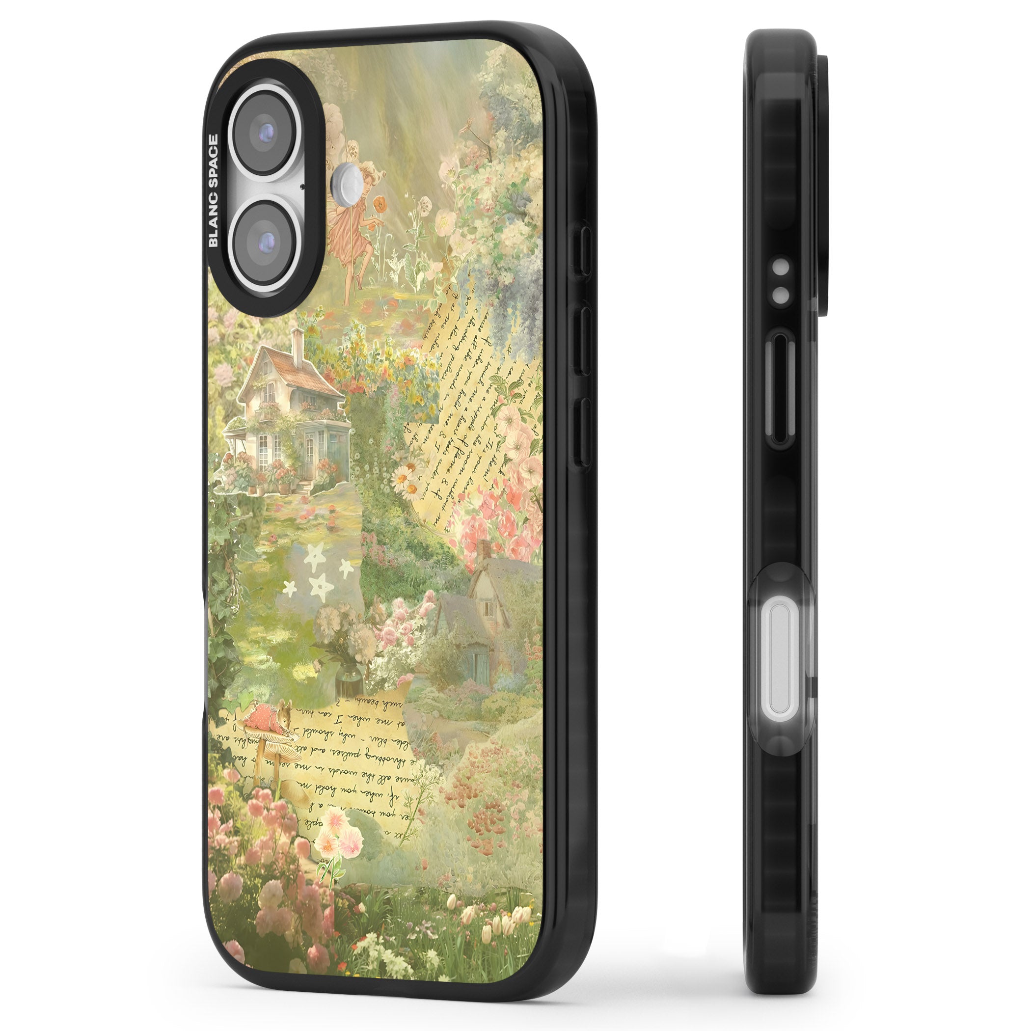 Soft Spring Collage iPhone 17 Impact Pro Black Phone Case Side Profile