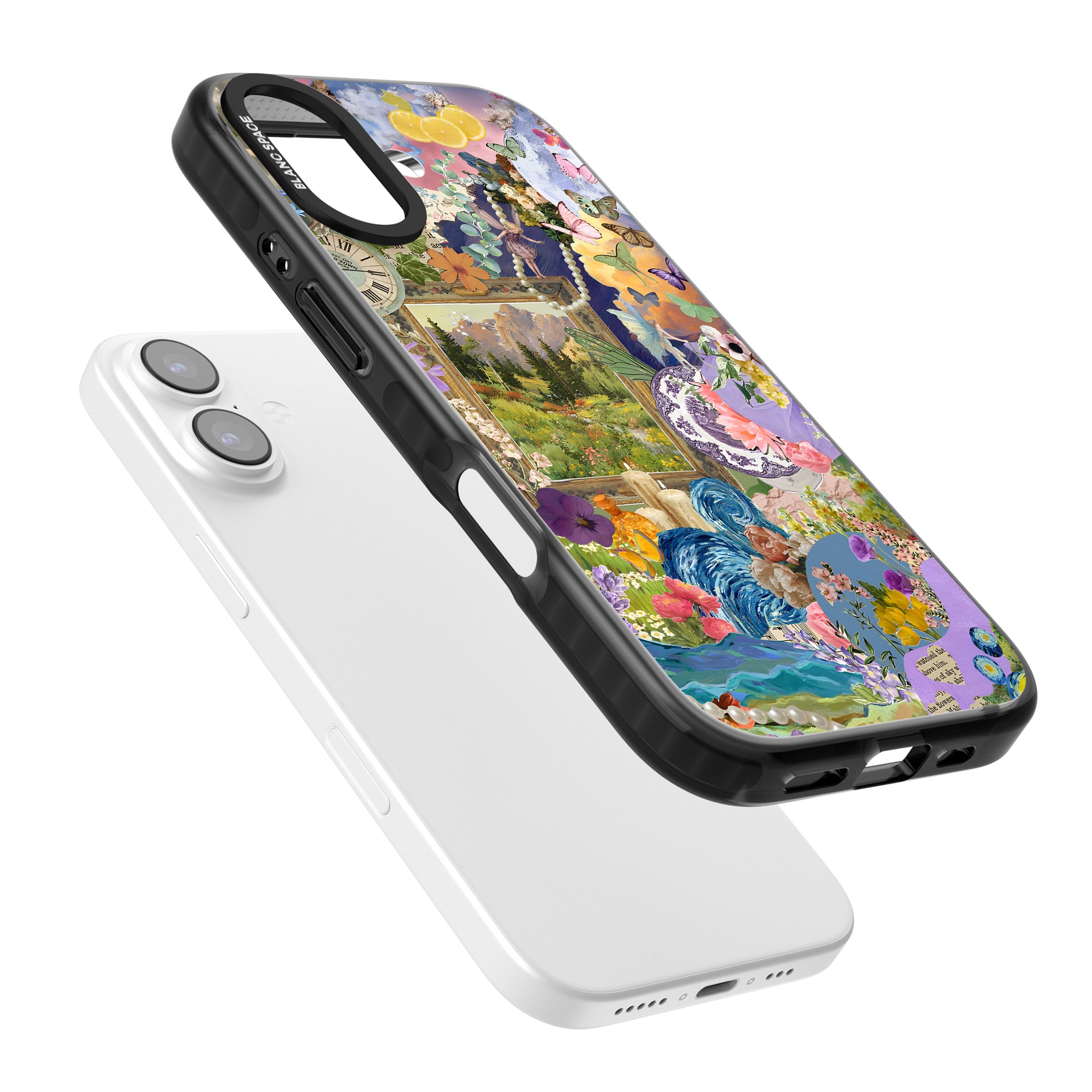 Vibrant Whimsy Collage iPhone 17 Impact Pro Black Phone Case Colours