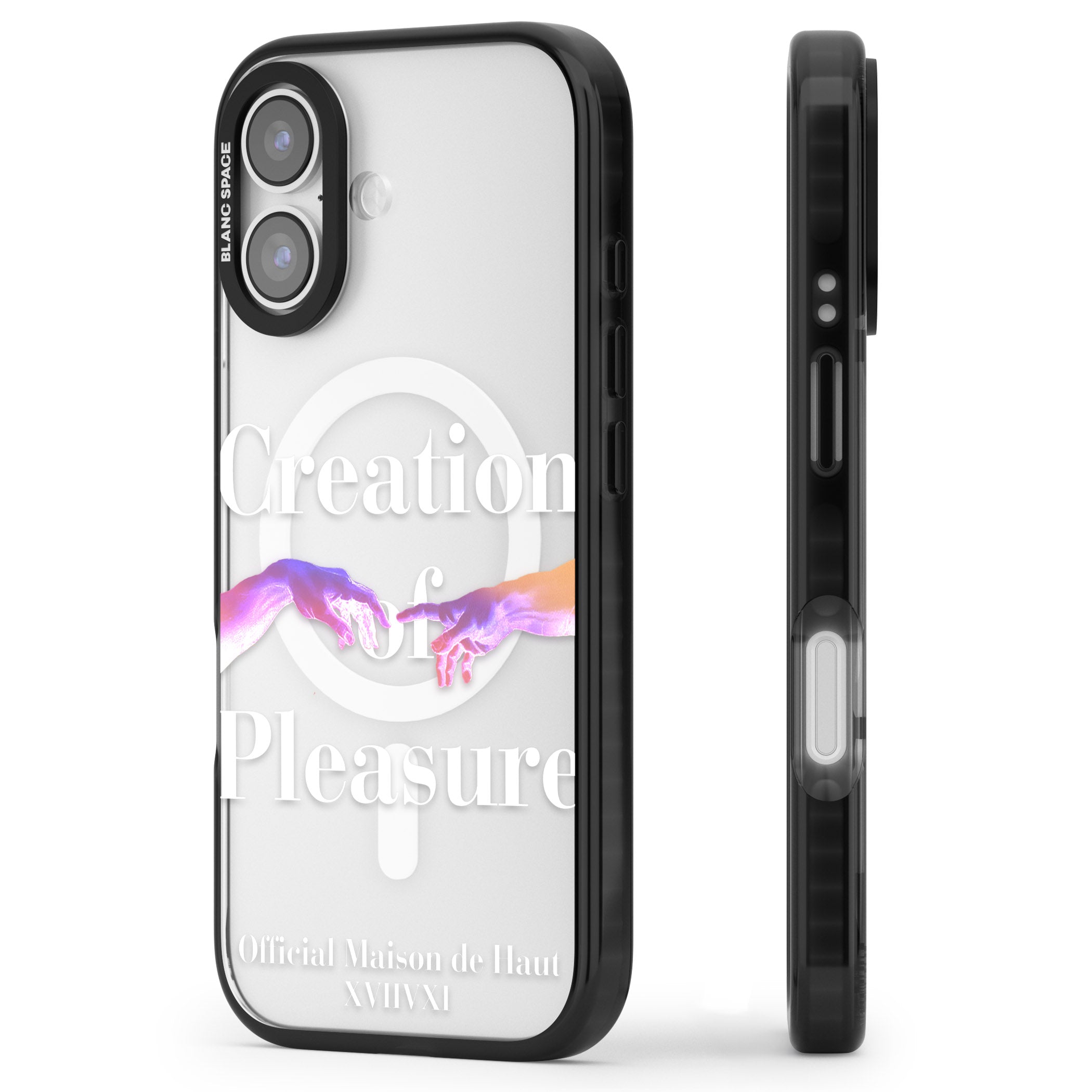 Creation Of Pleasure iPhone 17 Impact Pro Black Phone Case Side Profile