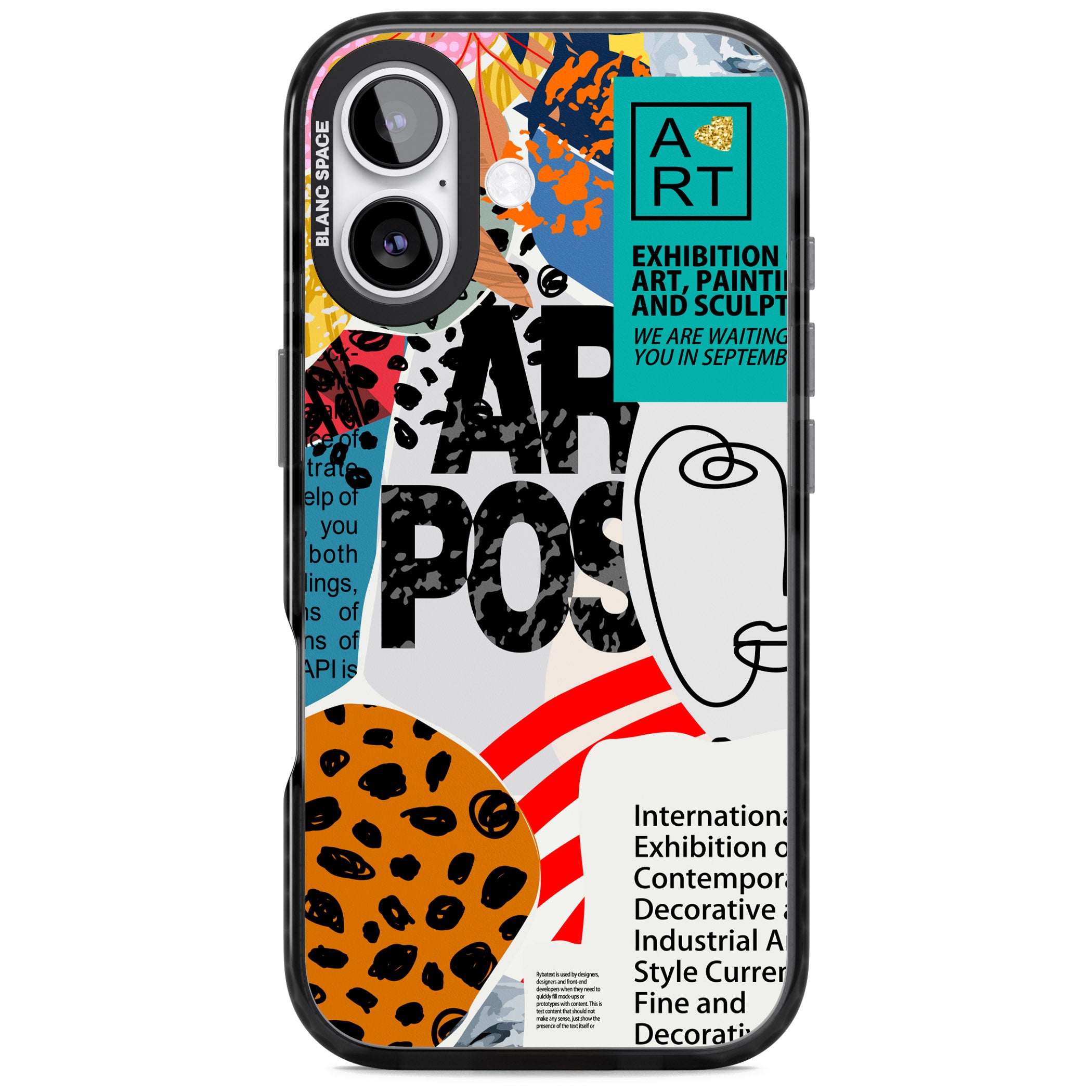 Abstract Art Poster iPhone 17 Impact Pro Black Phone Case