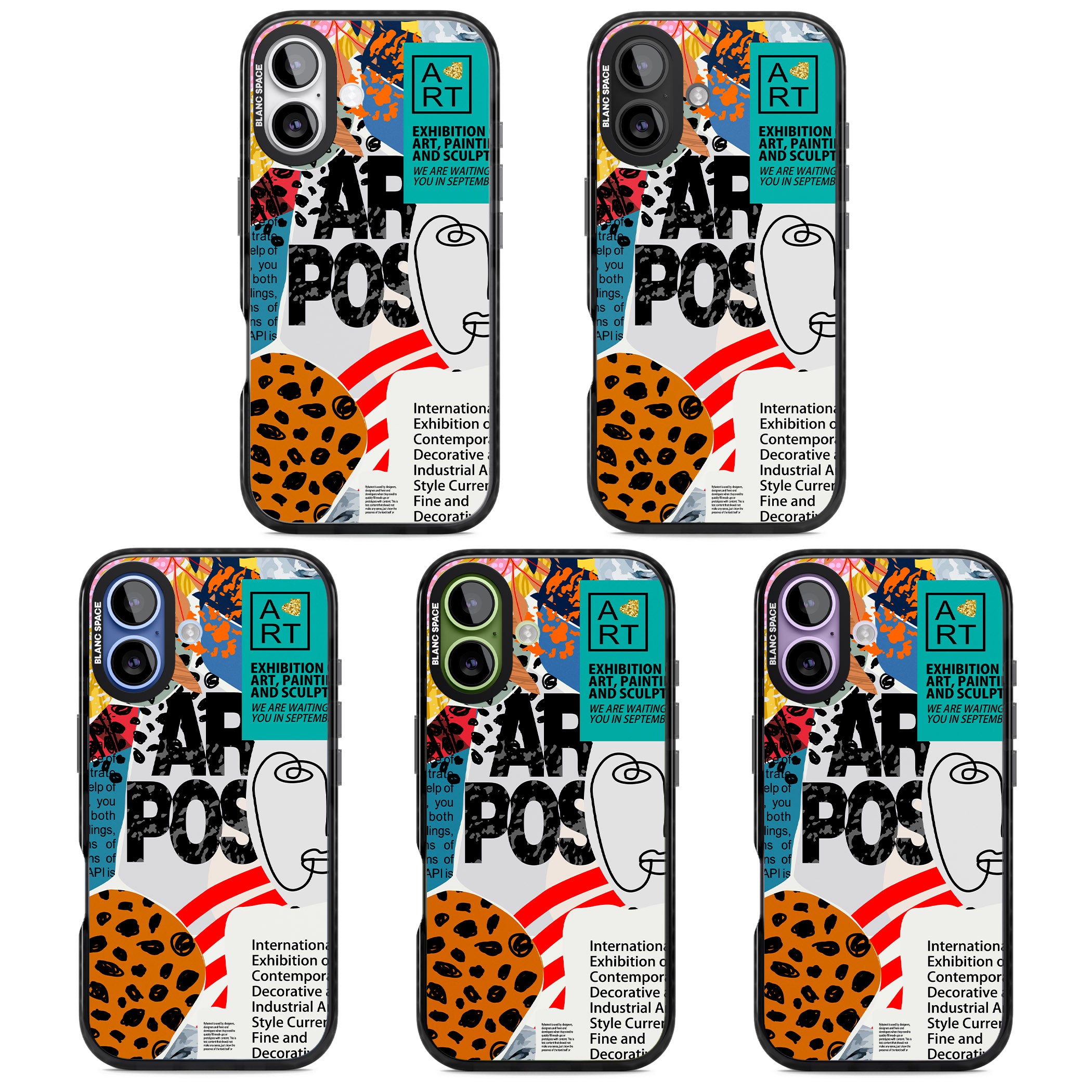 Abstract Art Poster iPhone 17 Impact Pro Black Phone Case APT Impact Protection