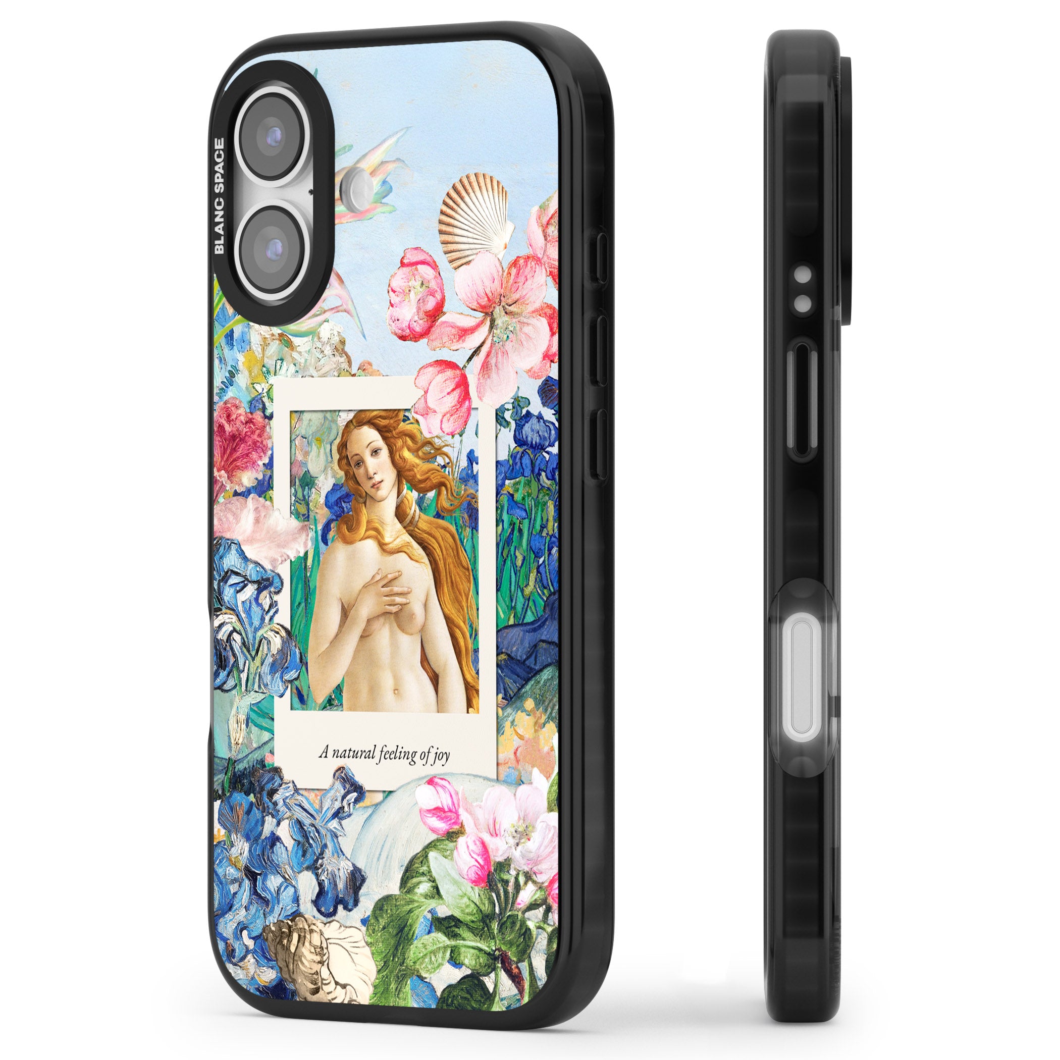 Botticelli Venus iPhone 17 Impact Pro Black Phone Case Side Profile