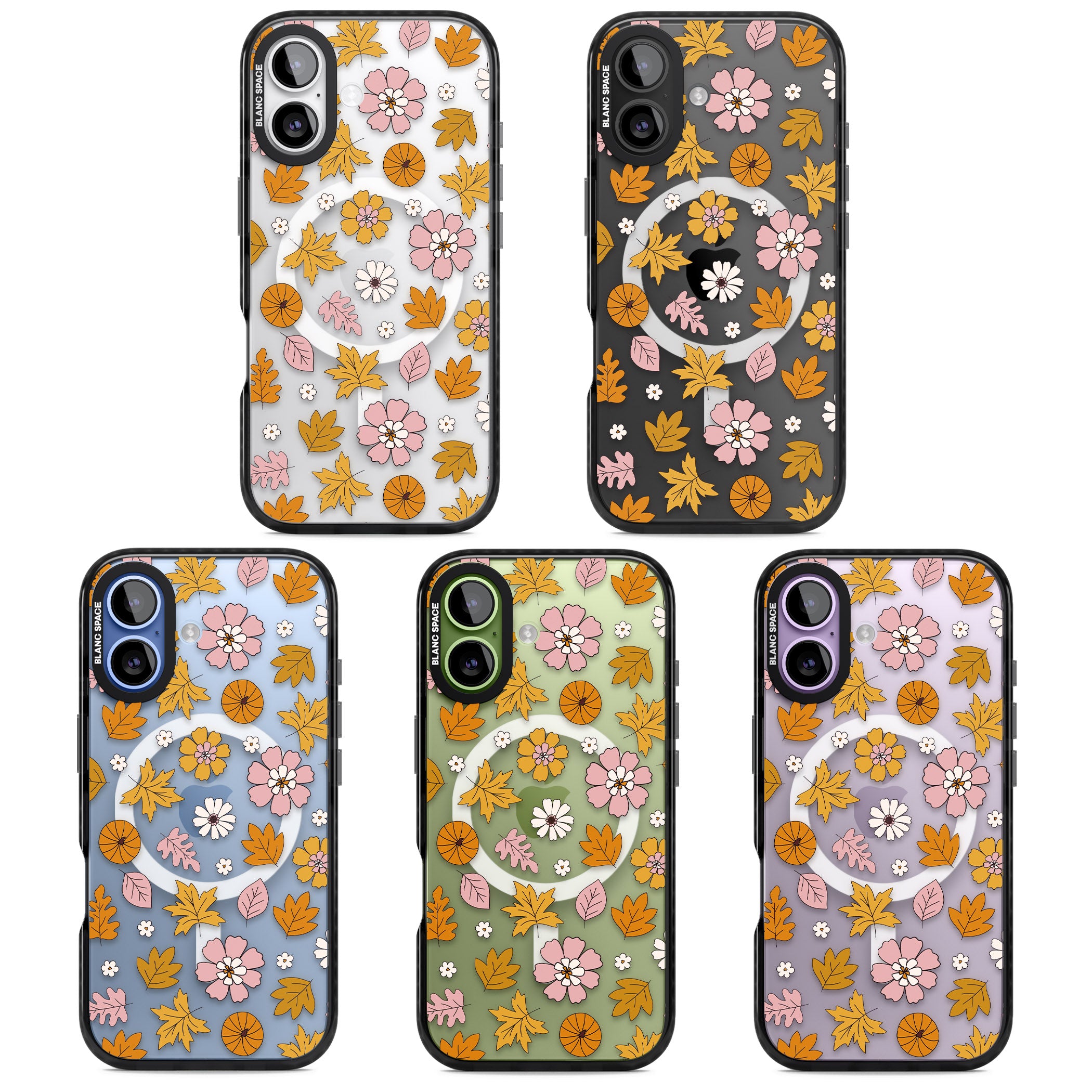 Autumn Leaves And Flowers iPhone 17 Impact Pro Black Phone Case APT Impact Protection