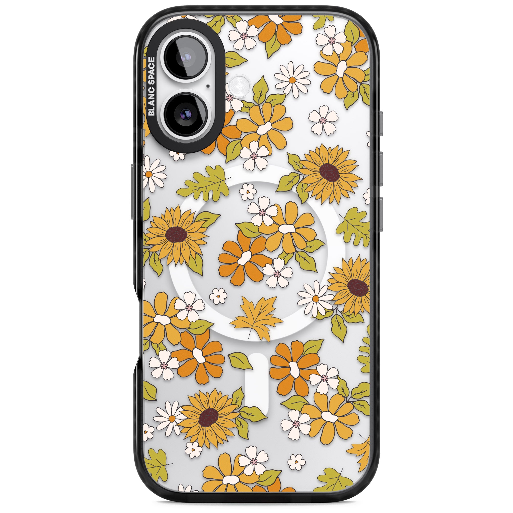 Boho Sunflowers iPhone 17 Impact Pro Black Phone Case