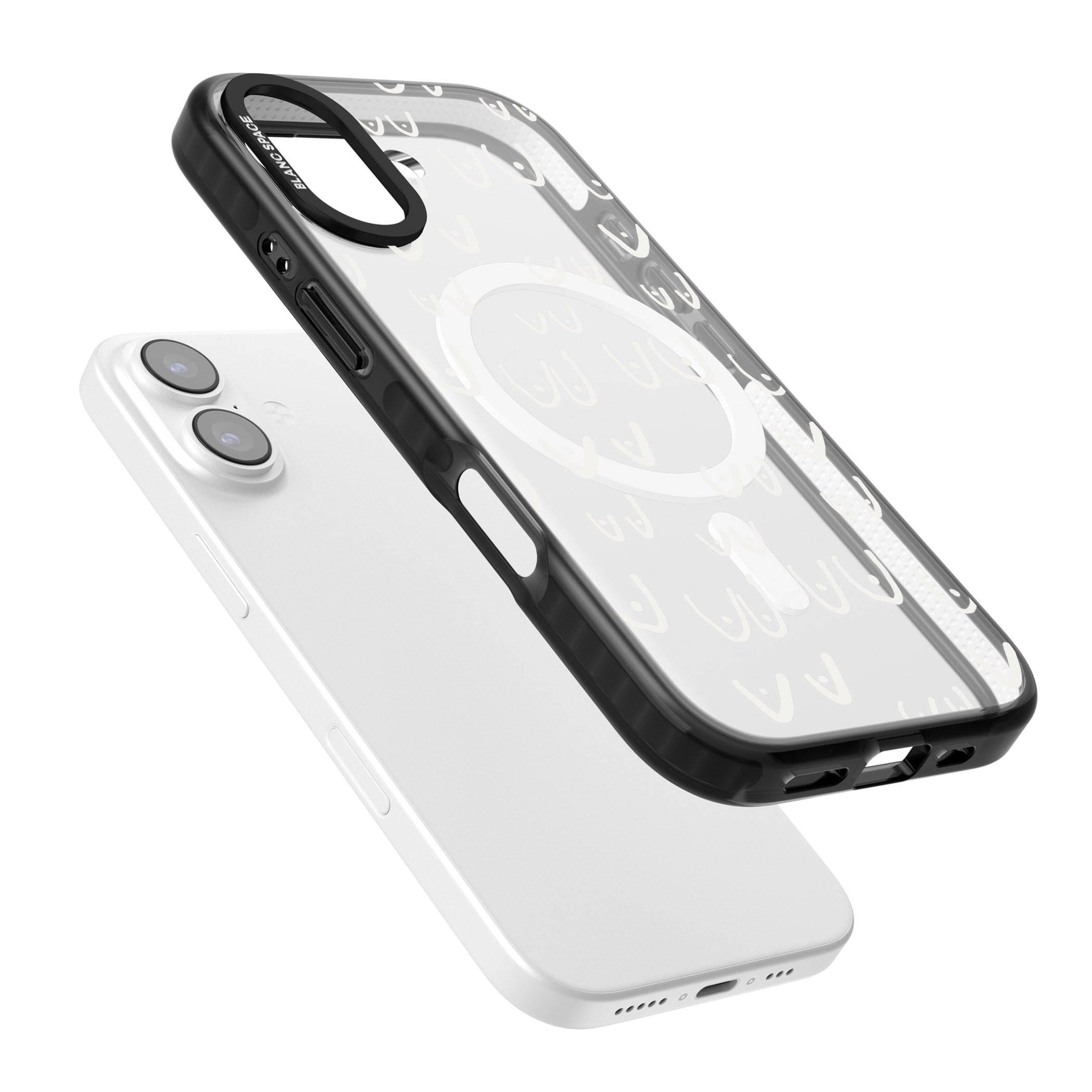 Boob Pattern (White) iPhone 17 Impact Pro Black Phone Case Colours