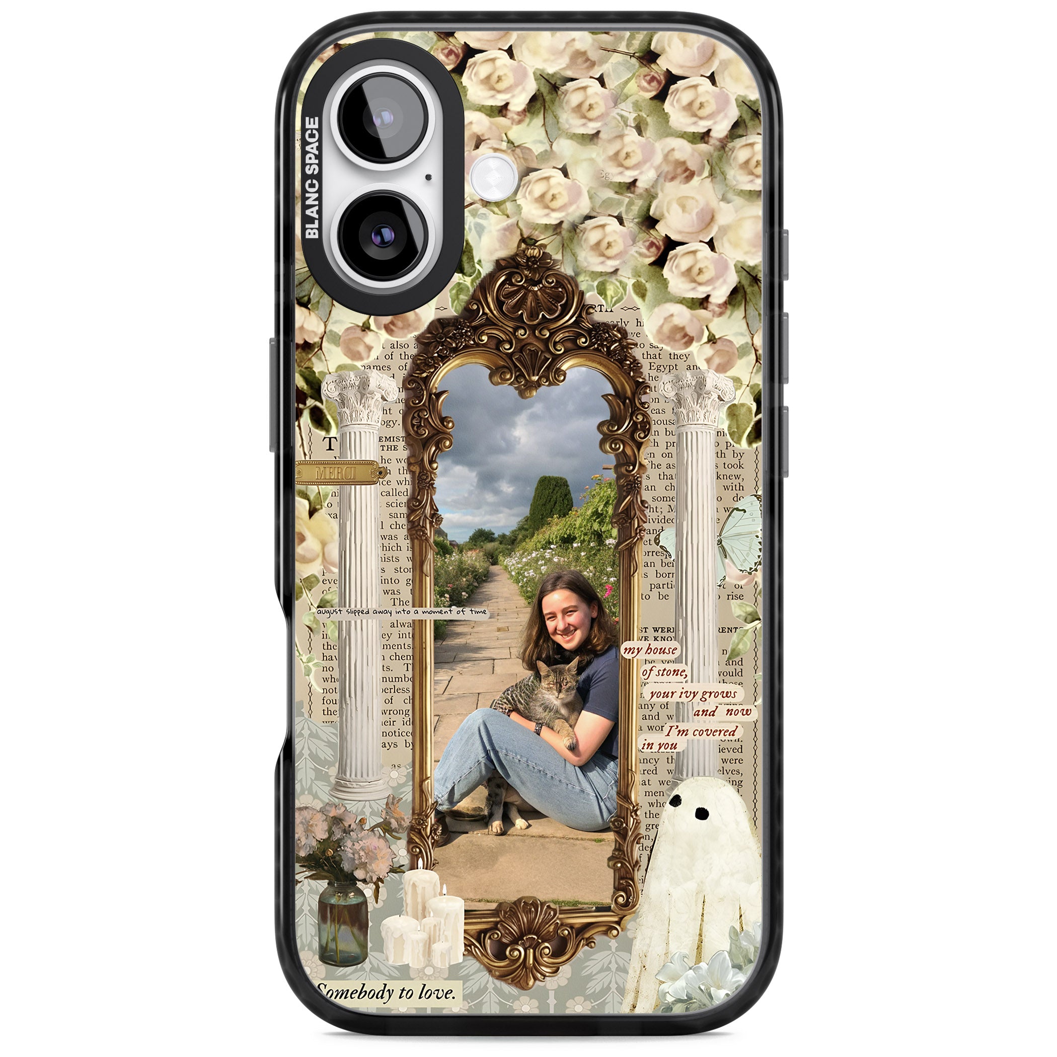 Personalised Soft Vintage Frame iPhone 17 Impact Pro Black Phone Case