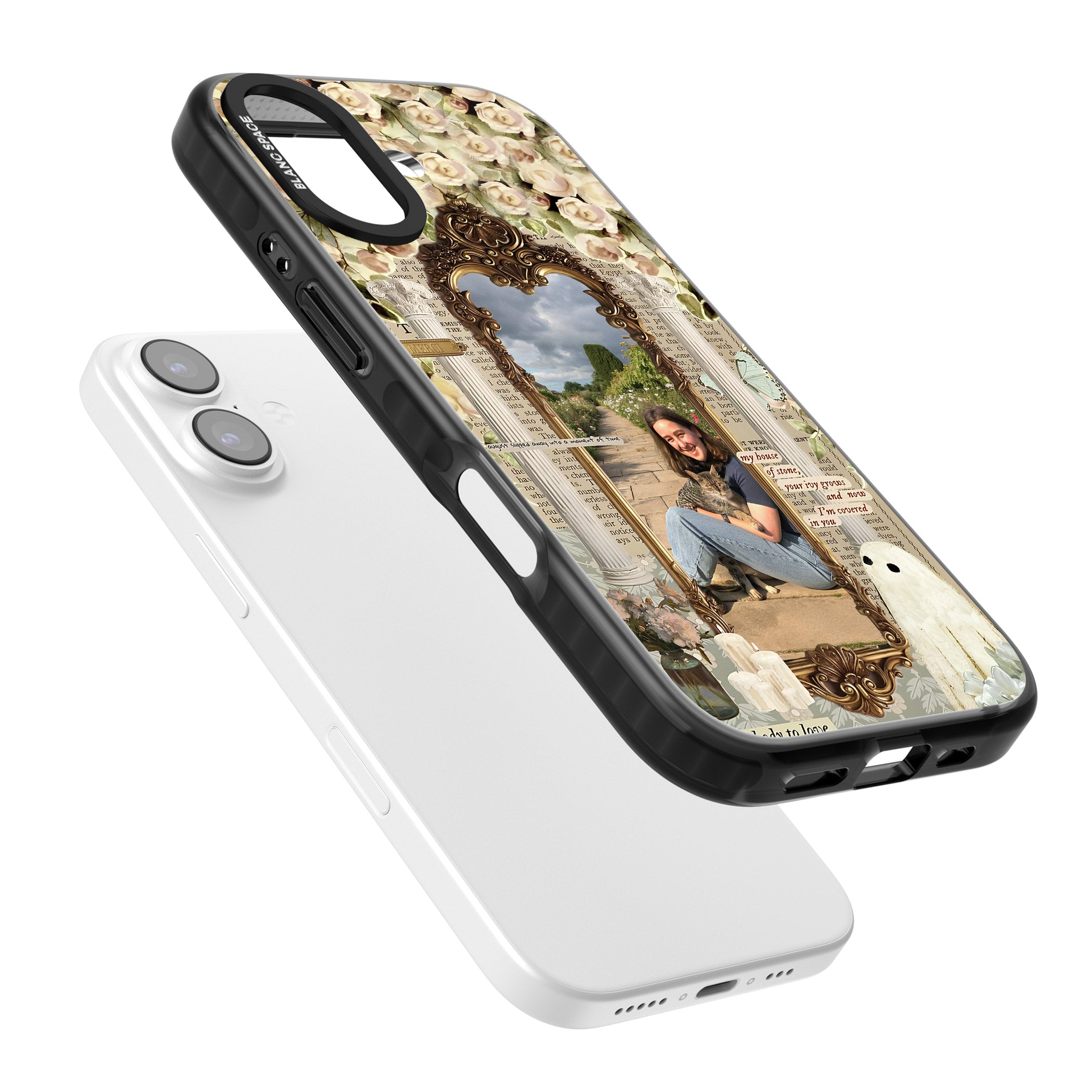 Personalised Soft Vintage Frame iPhone 17 Impact Pro Black Phone Case Colours