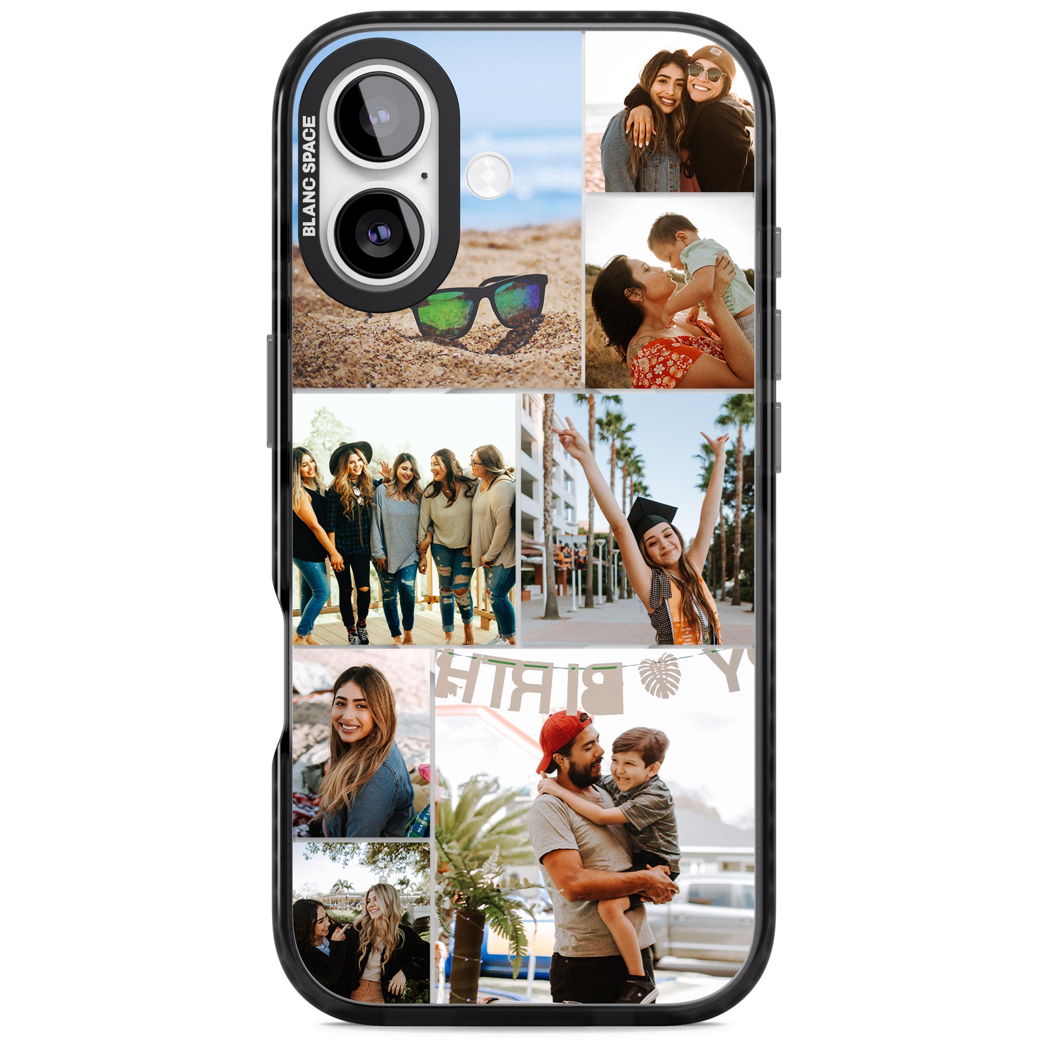 Personalised Photo Grid iPhone 17 Impact Pro Black Phone Case