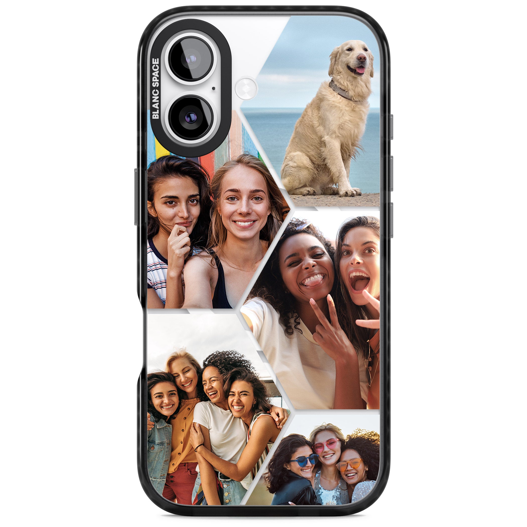 Personalised Beehive Photo Grid iPhone 17 Impact Pro Black Phone Case