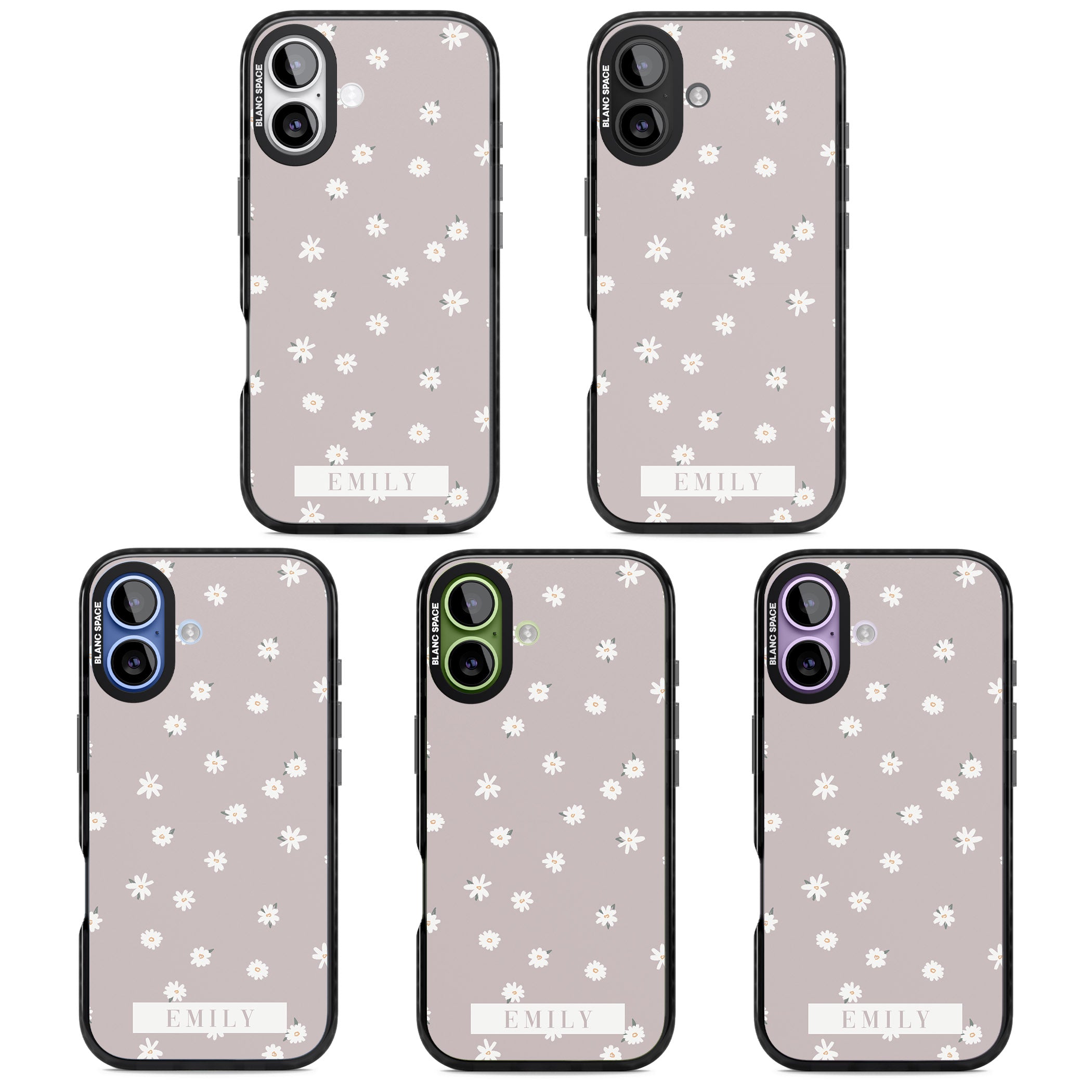 Personalised Dusty Daisy iPhone 17 Impact Pro Black Phone Case APT Impact Protection
