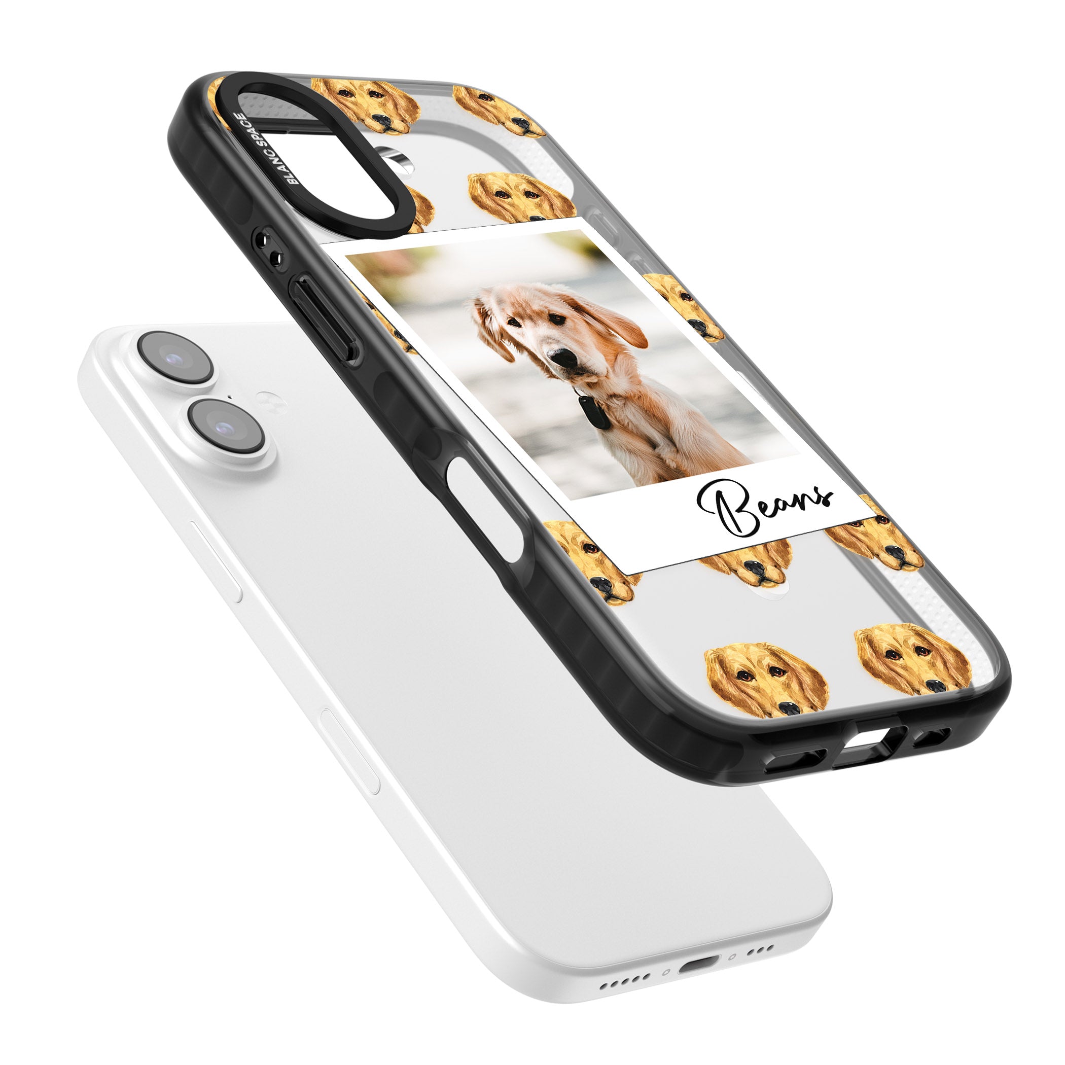 Personalised Labrador Instant Camera Photo iPhone 17 Impact Pro Black Phone Case Colours
