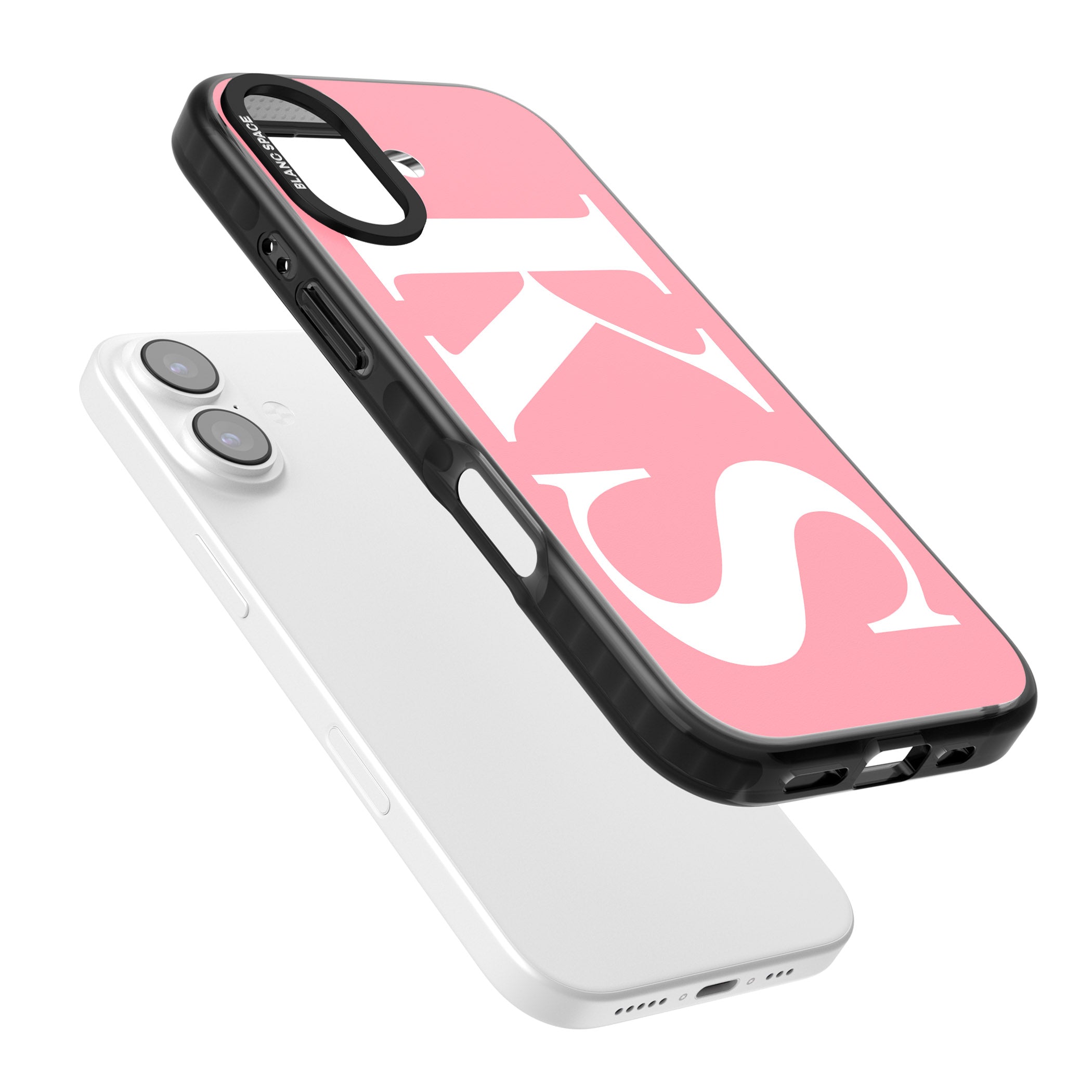 Personalised White & Pink Letters iPhone 17 Impact Pro Black Phone Case Colours