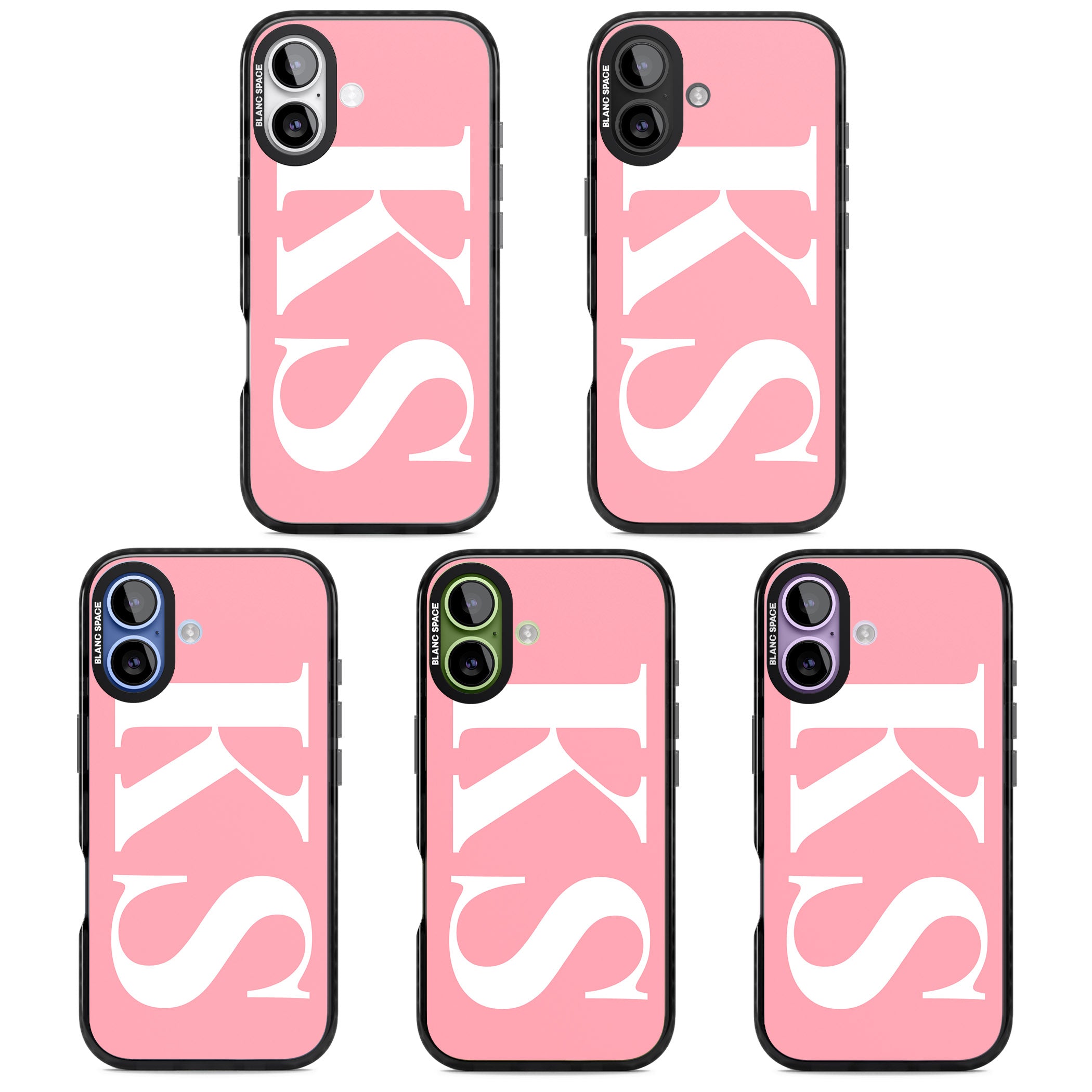 Personalised White & Pink Letters iPhone 17 Impact Pro Black Phone Case APT Impact Protection