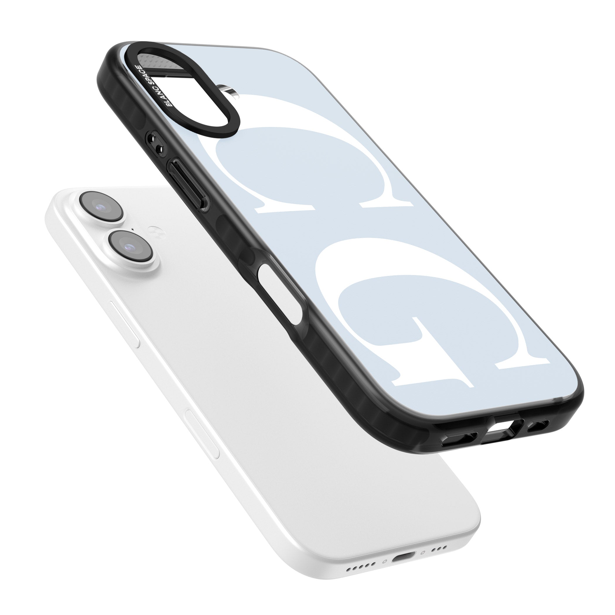 Personalised White & Blue Green Letters iPhone 17 Impact Pro Black Phone Case Colours