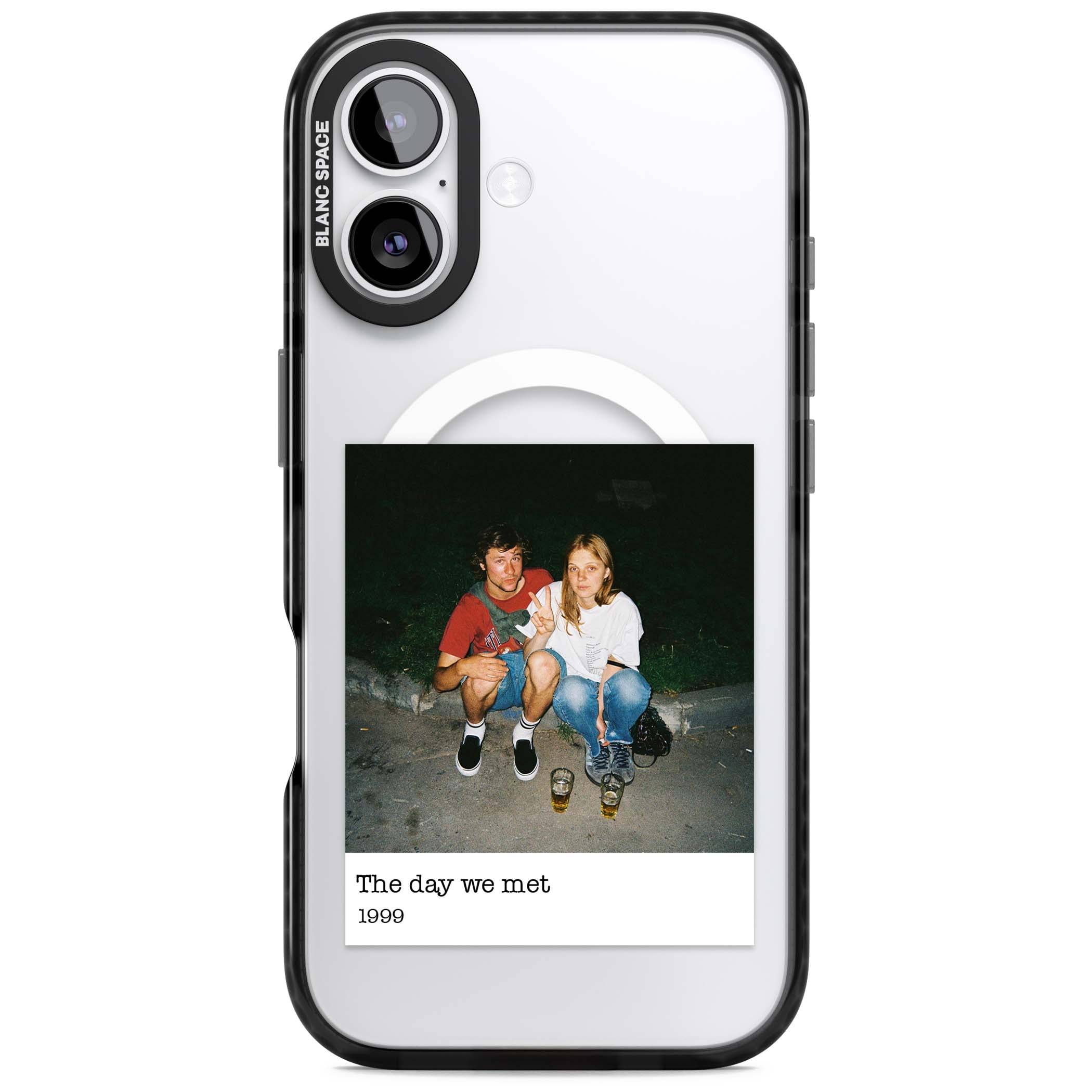 Photo Memory minimal iPhone case | Black Impact Magsafe case for iPhone 17