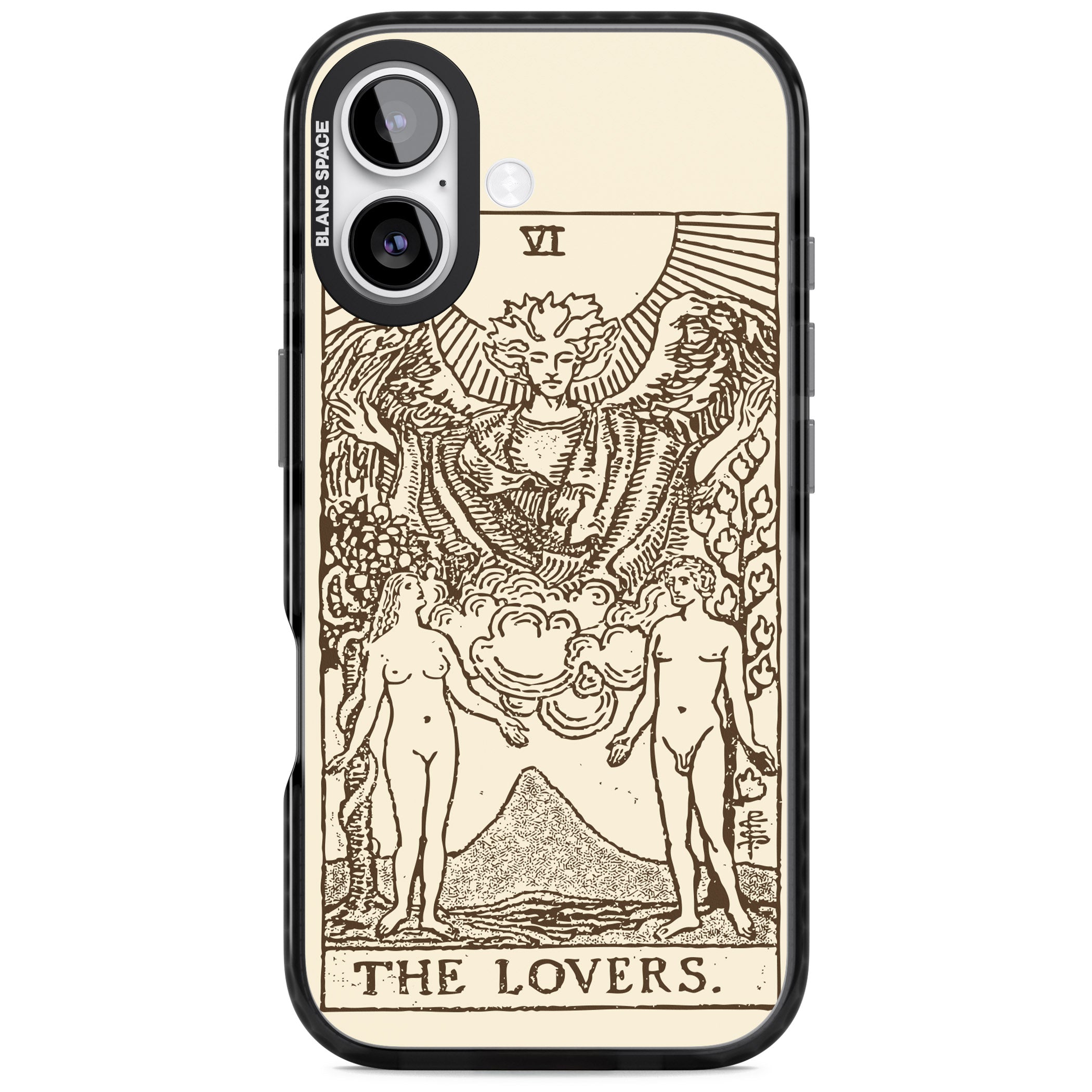 Personalised The Lovers Tarot Card (Cream) iPhone 17 Impact Pro Black Phone Case