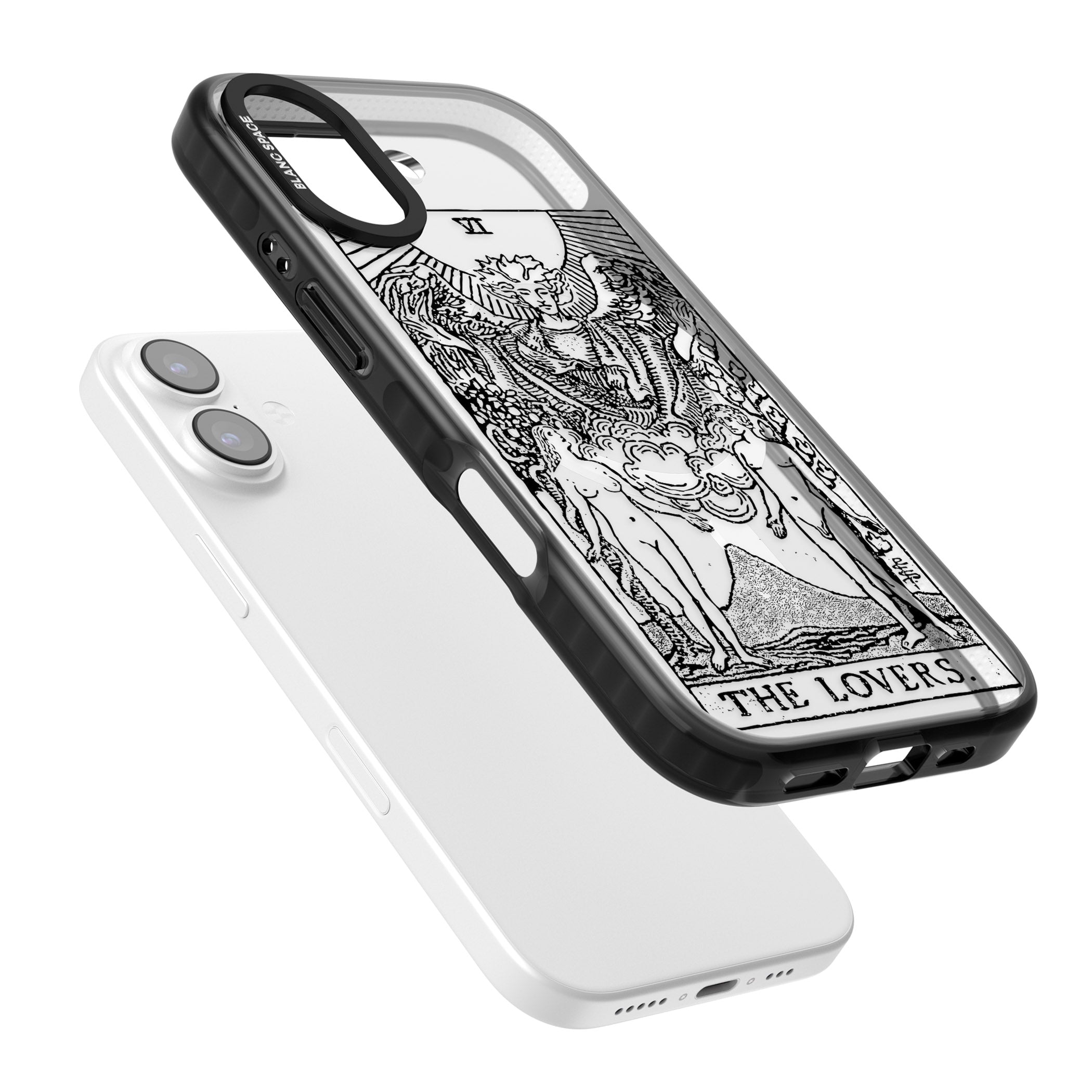 Personalised The Lovers Tarot Card (Clear) iPhone 17 Impact Pro Black Phone Case Colours