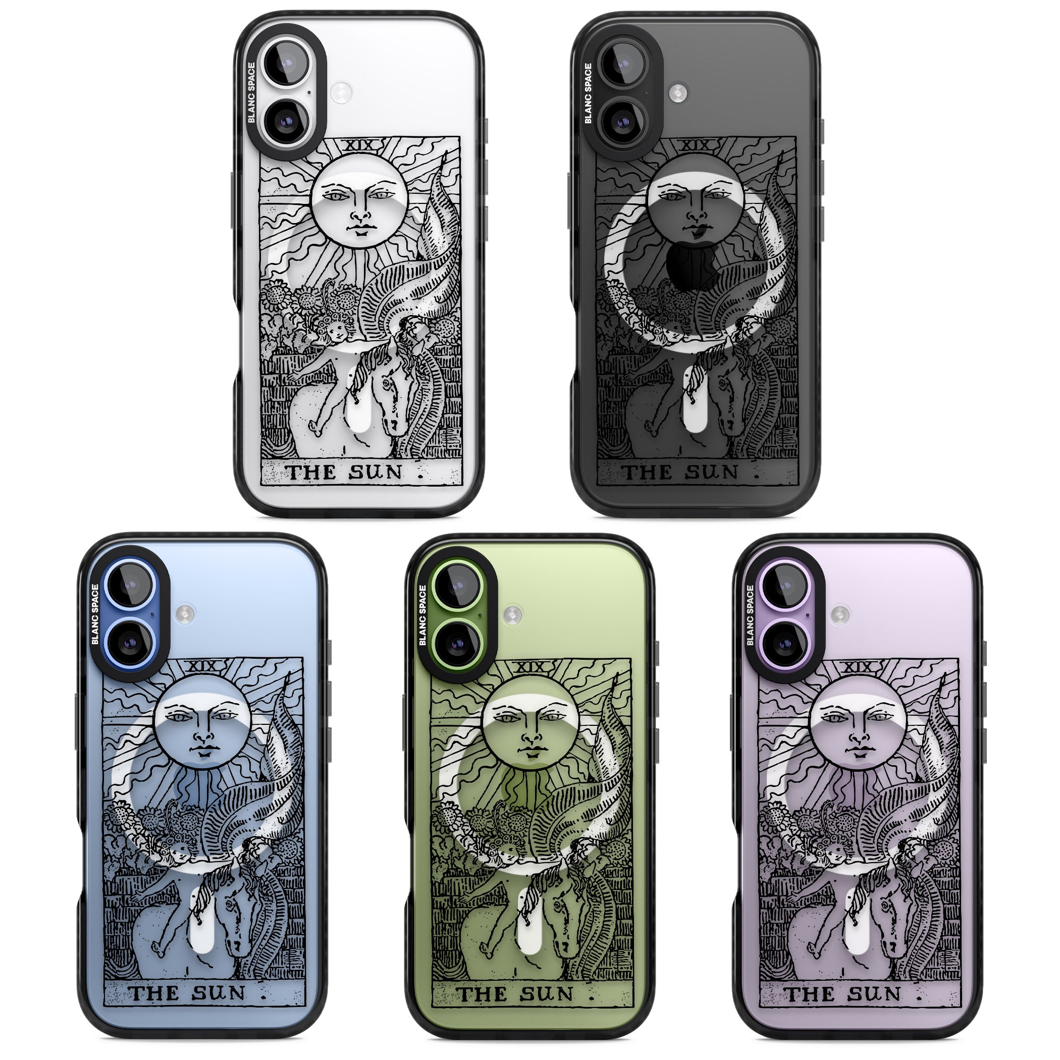 Personalised The Sun Tarot Card (Clear) iPhone 17 Impact Pro Black Phone Case APT Impact Protection