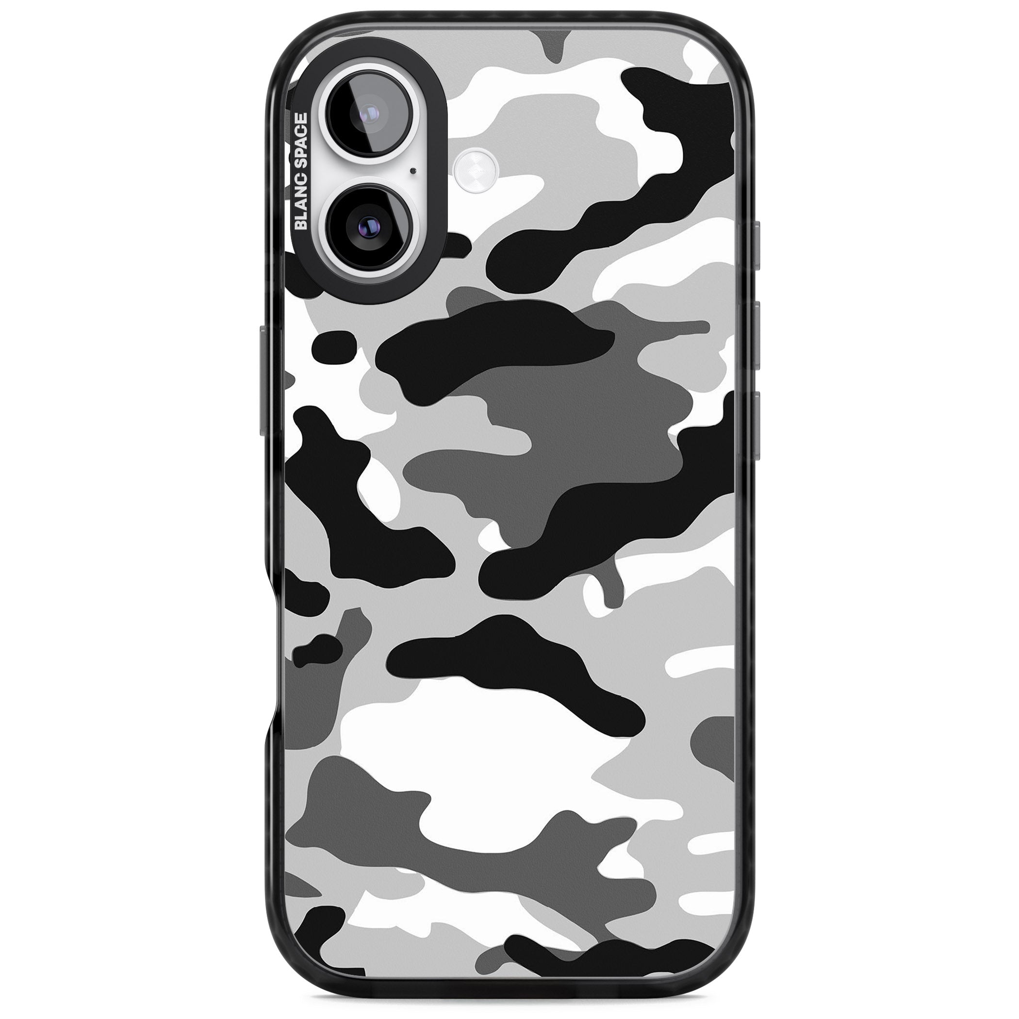 Grey Camo iPhone 17 Impact Pro Black Phone Case