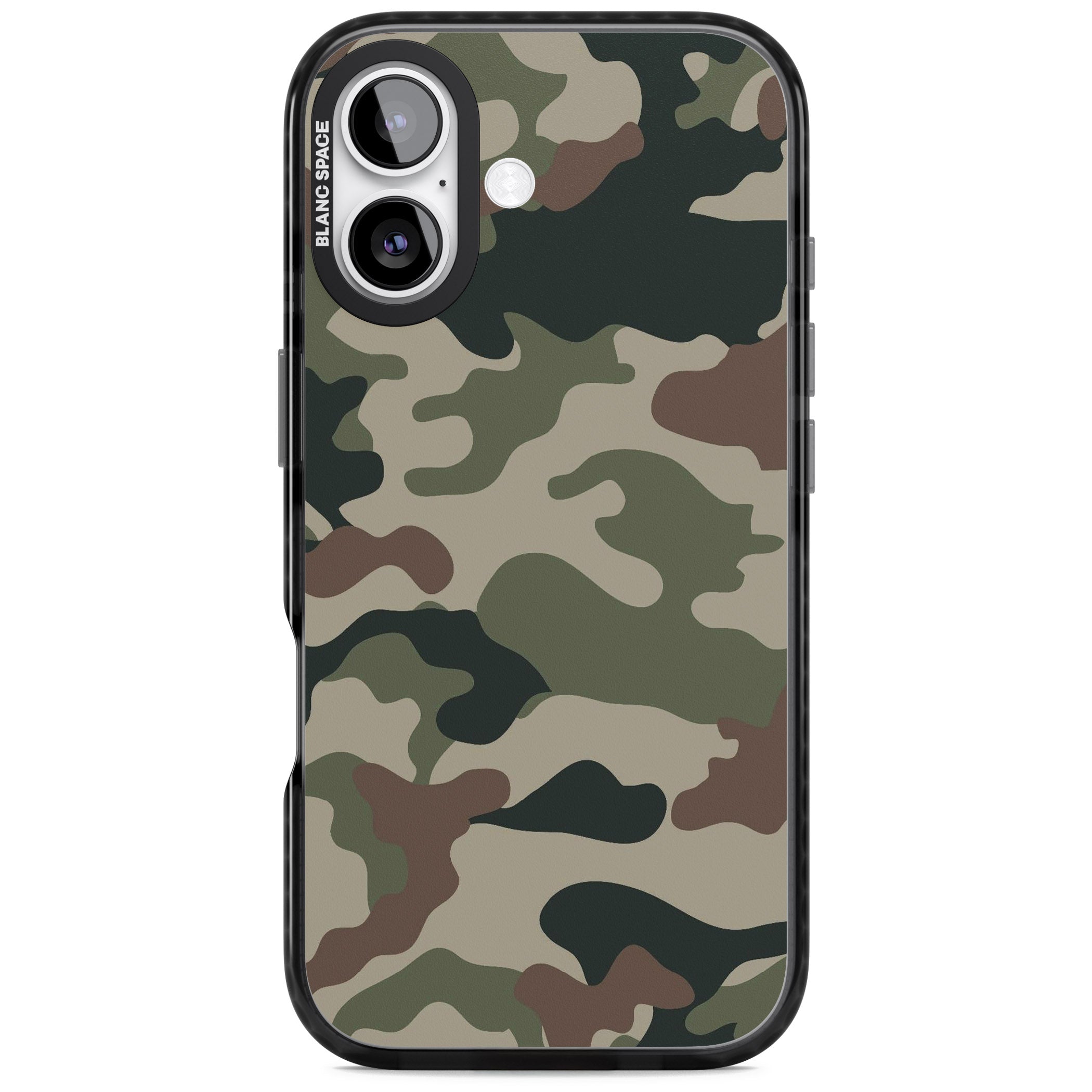 Green And Brown Camo iPhone 17 Impact Pro Black Phone Case