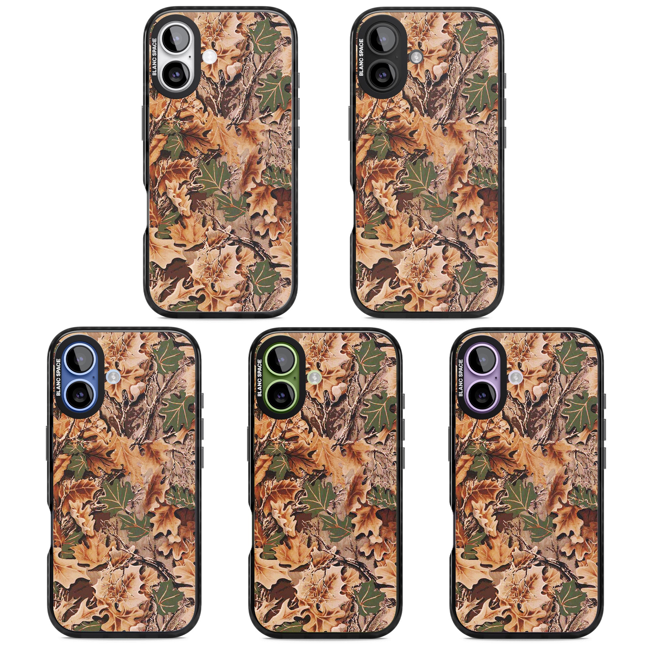 Leaves Camo iPhone 17 Impact Pro Black Phone Case APT Impact Protection