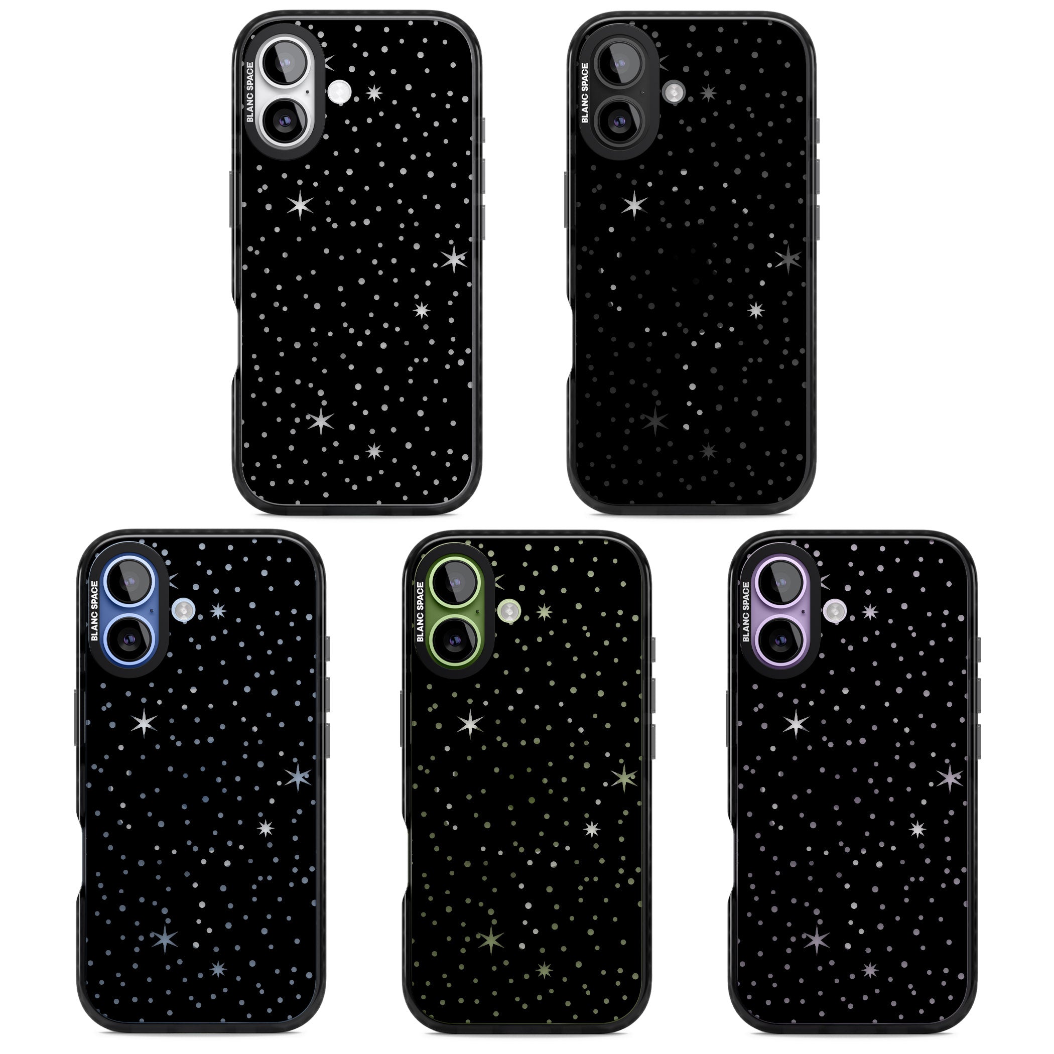 Celestial Cut Out Stars iPhone 17 Impact Pro Black Phone Case APT Impact Protection