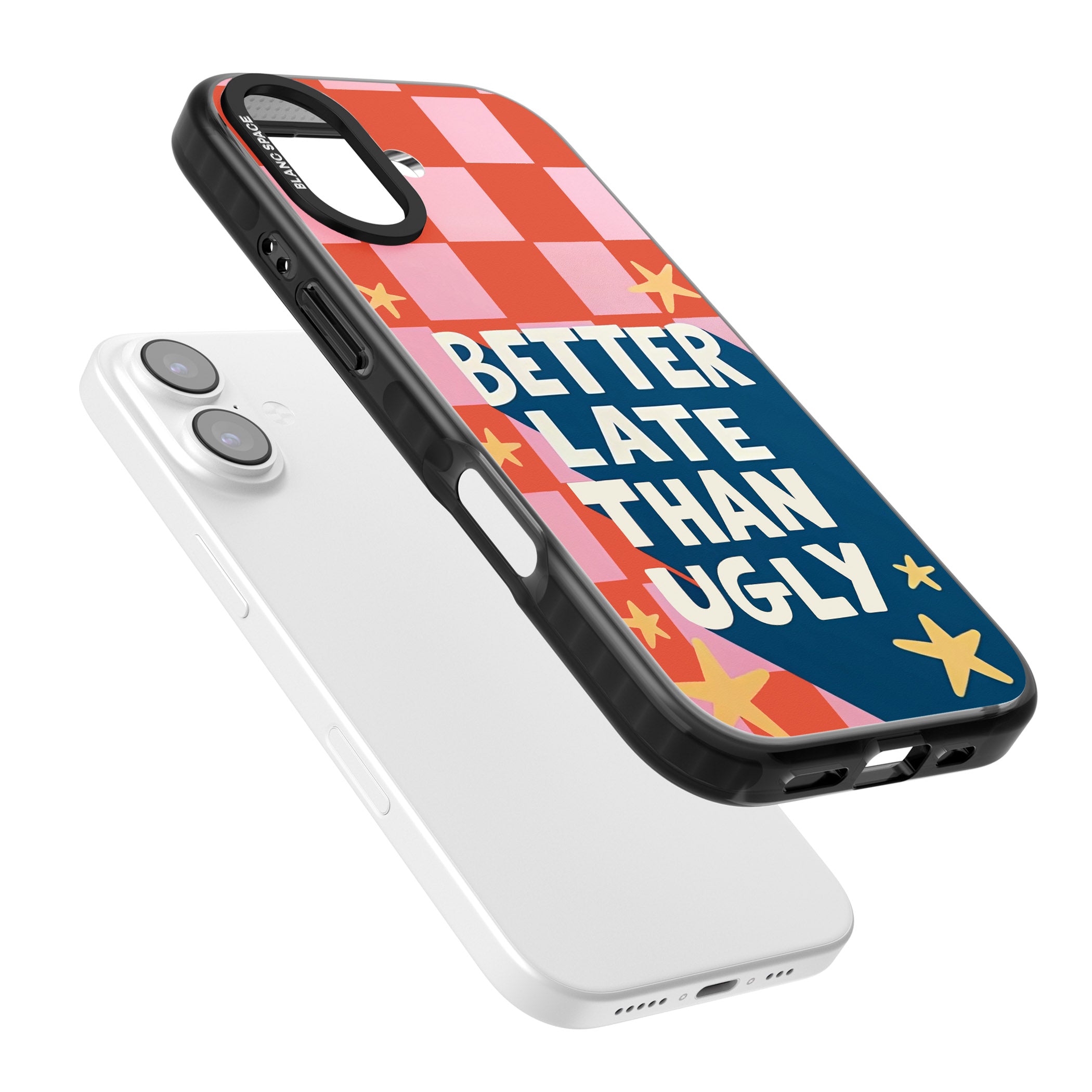 Better Late Than Ugly iPhone 17 Impact Pro Black Phone Case Colours
