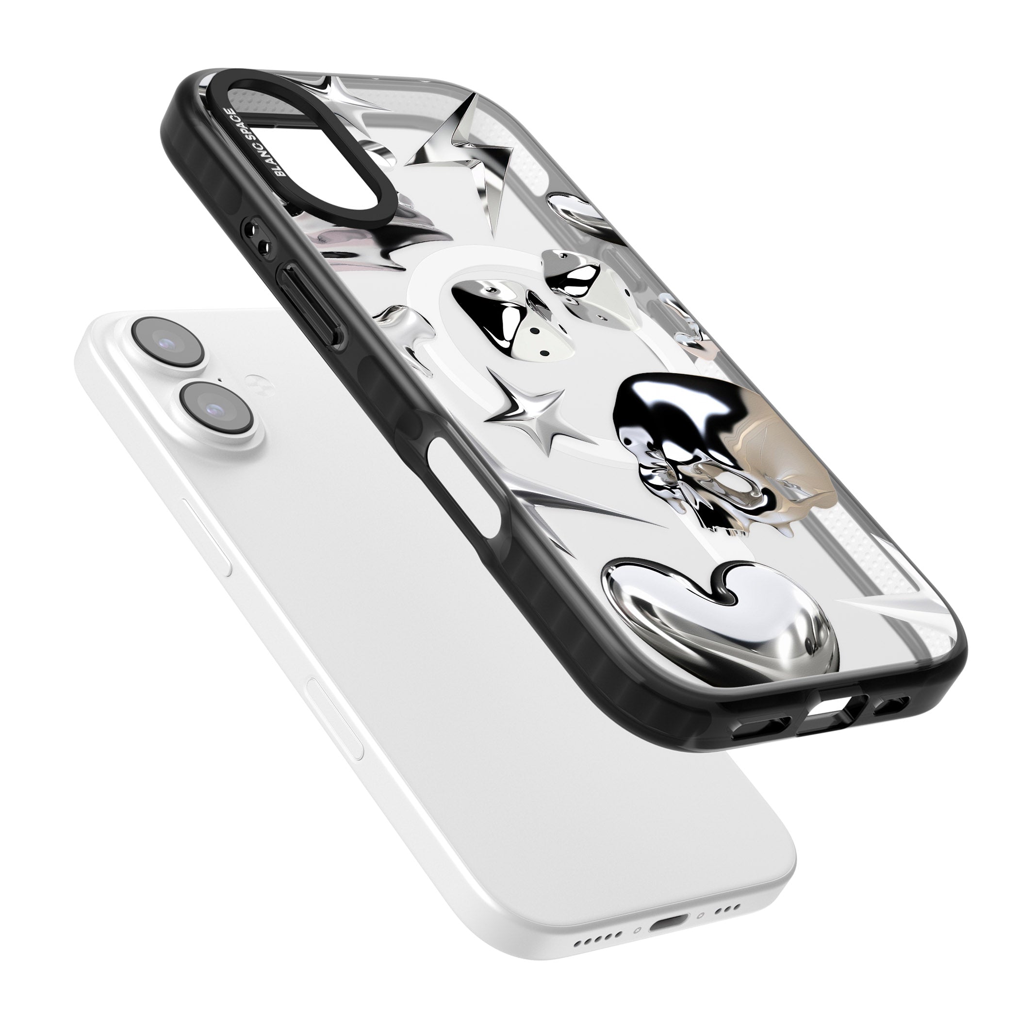 Chromed iPhone 17 Impact Pro Black Phone Case Colours