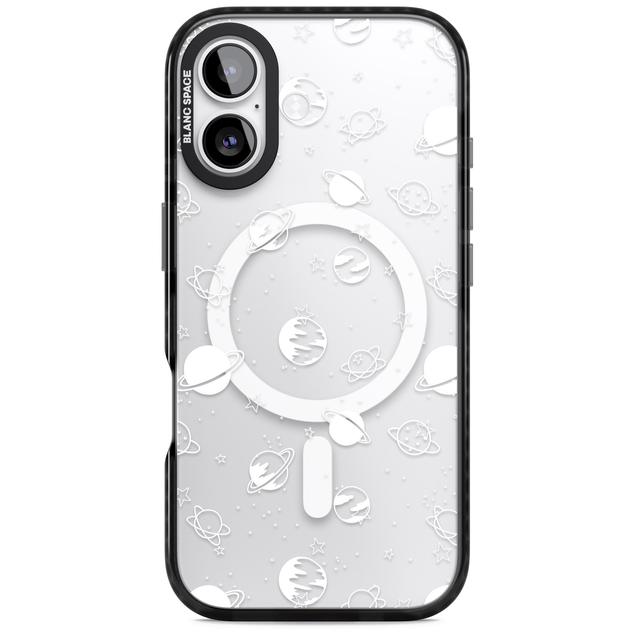 Cosmic Black Planet iPhone 17 Impact Pro Black Phone Case