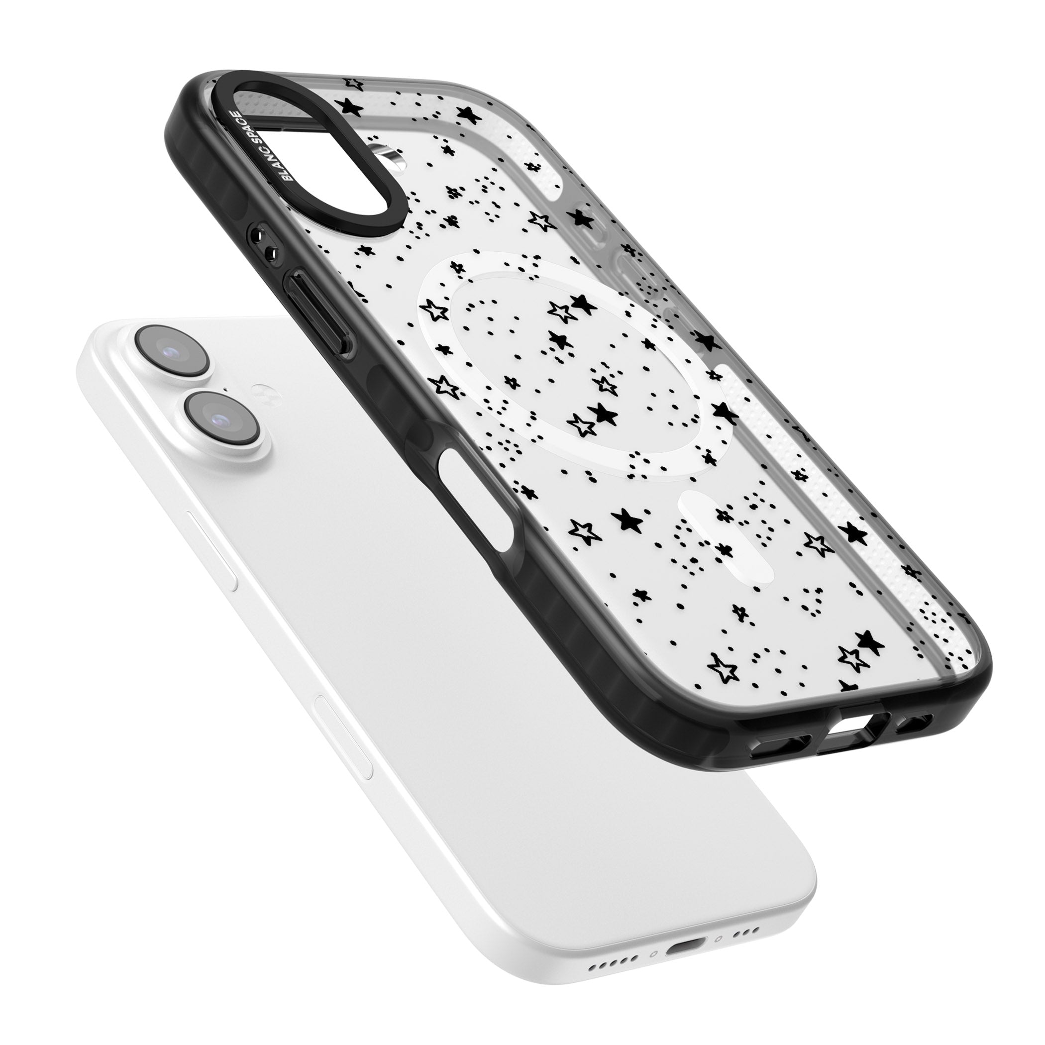 Black Star Speckle iPhone 17 Impact Pro Black Phone Case Colours