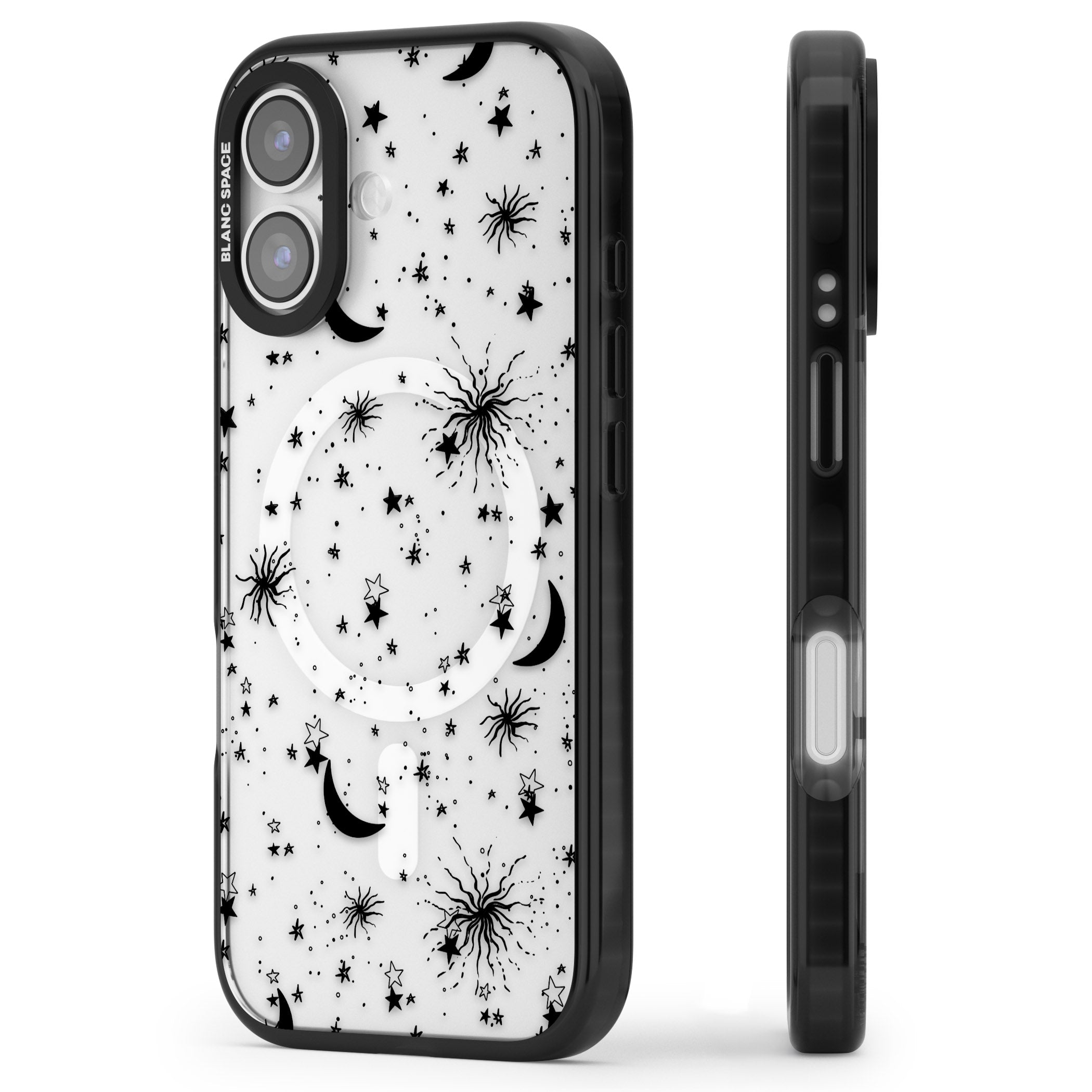 Celestial Night iPhone 17 Impact Pro Black Phone Case Side Profile