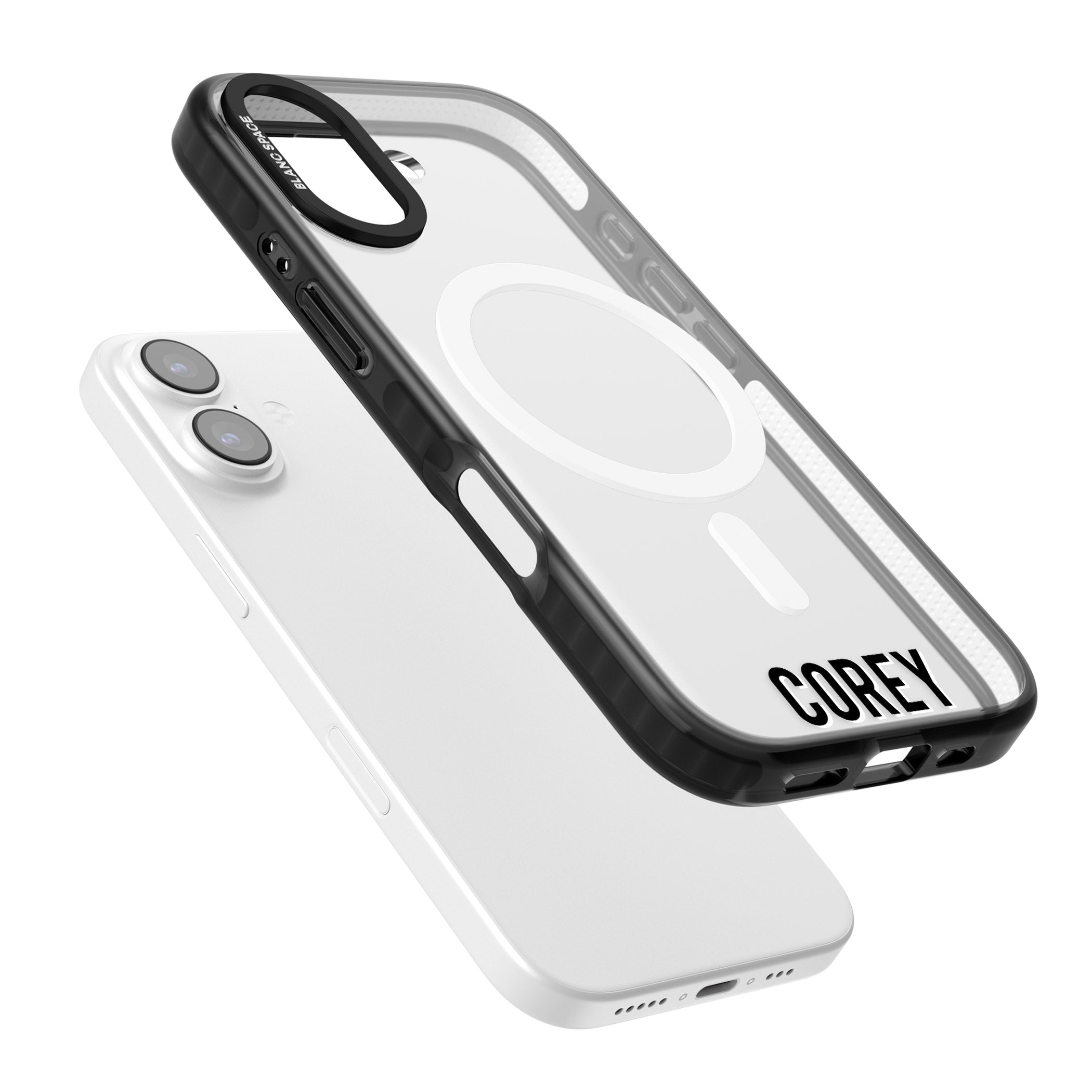 Personalised Bottom Name iPhone 17 Impact Pro Black Phone Case Colours