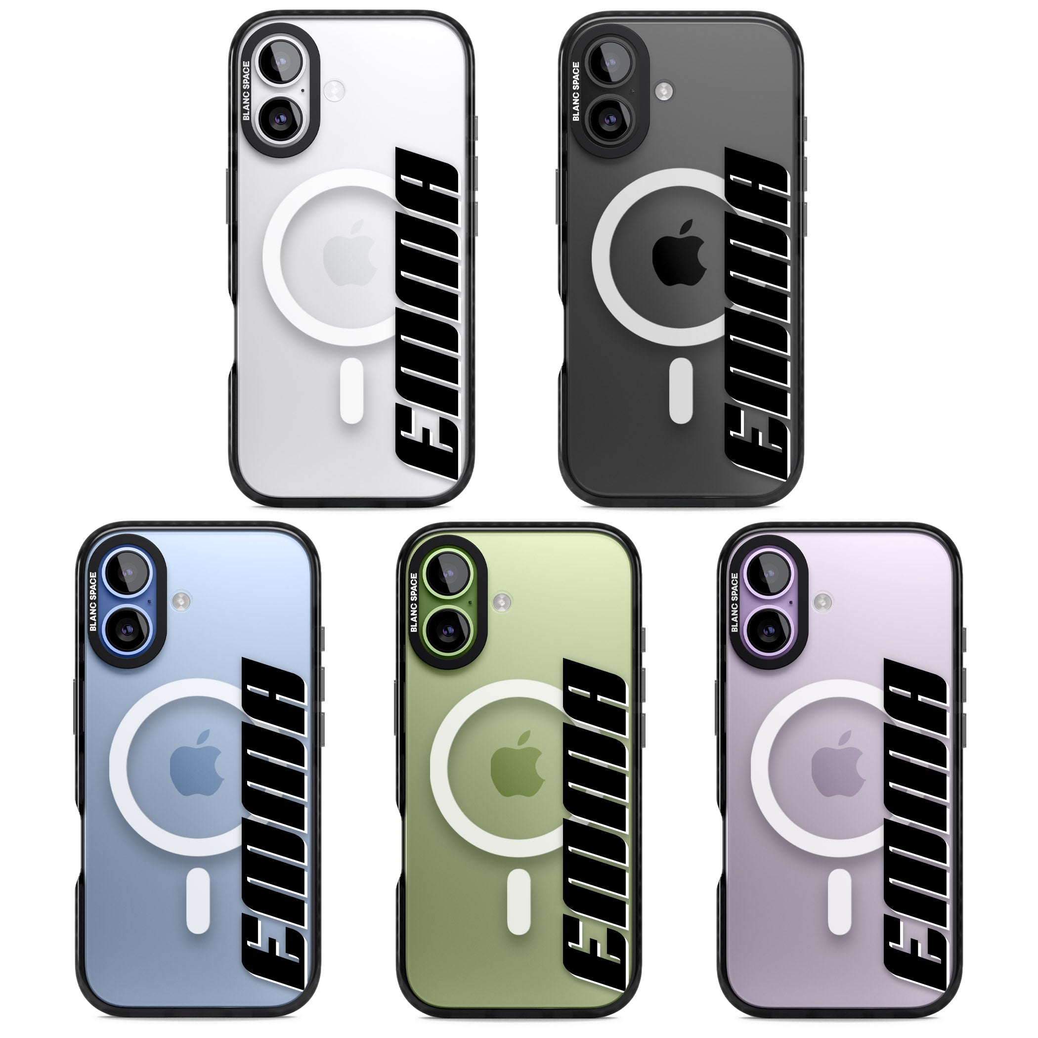 Personalised Vertical Bold Name iPhone 17 Impact Pro Black Phone Case APT Impact Protection