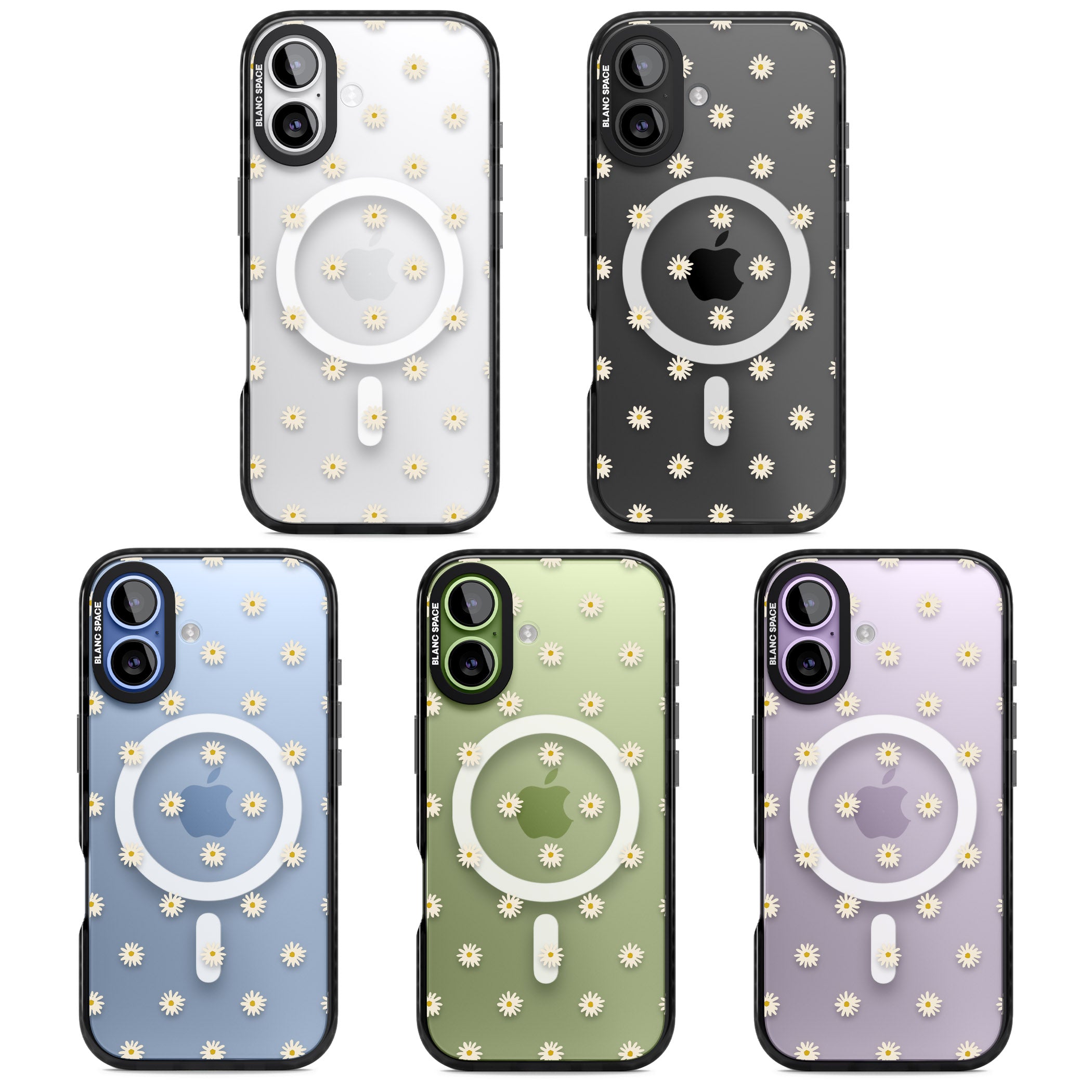Daisy Pop Floral iPhone 17 Impact Pro Black Phone Case APT Impact Protection