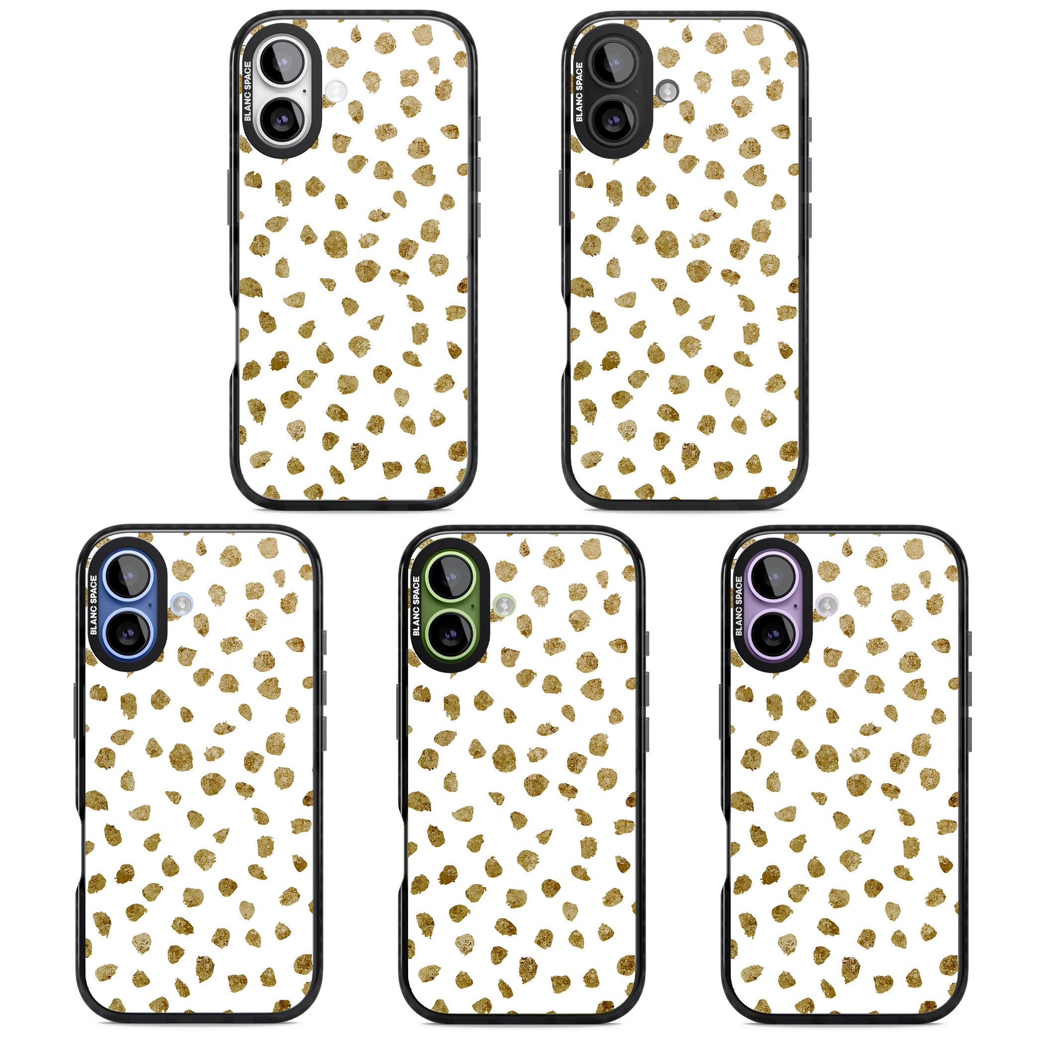Golden Speckle iPhone 17 Impact Pro Black Phone Case APT Impact Protection